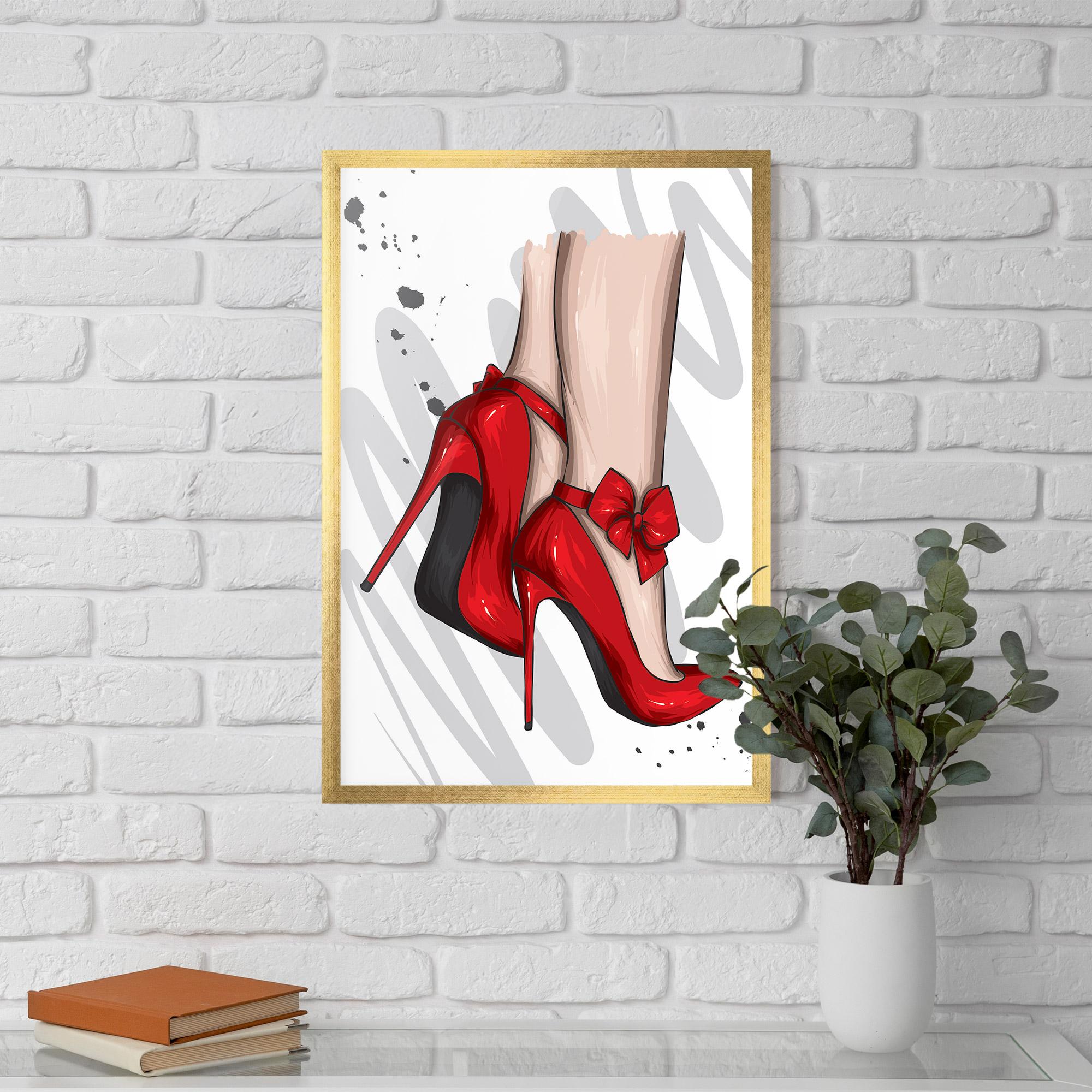Рамкиран постер Red Bow Heels mockup 5