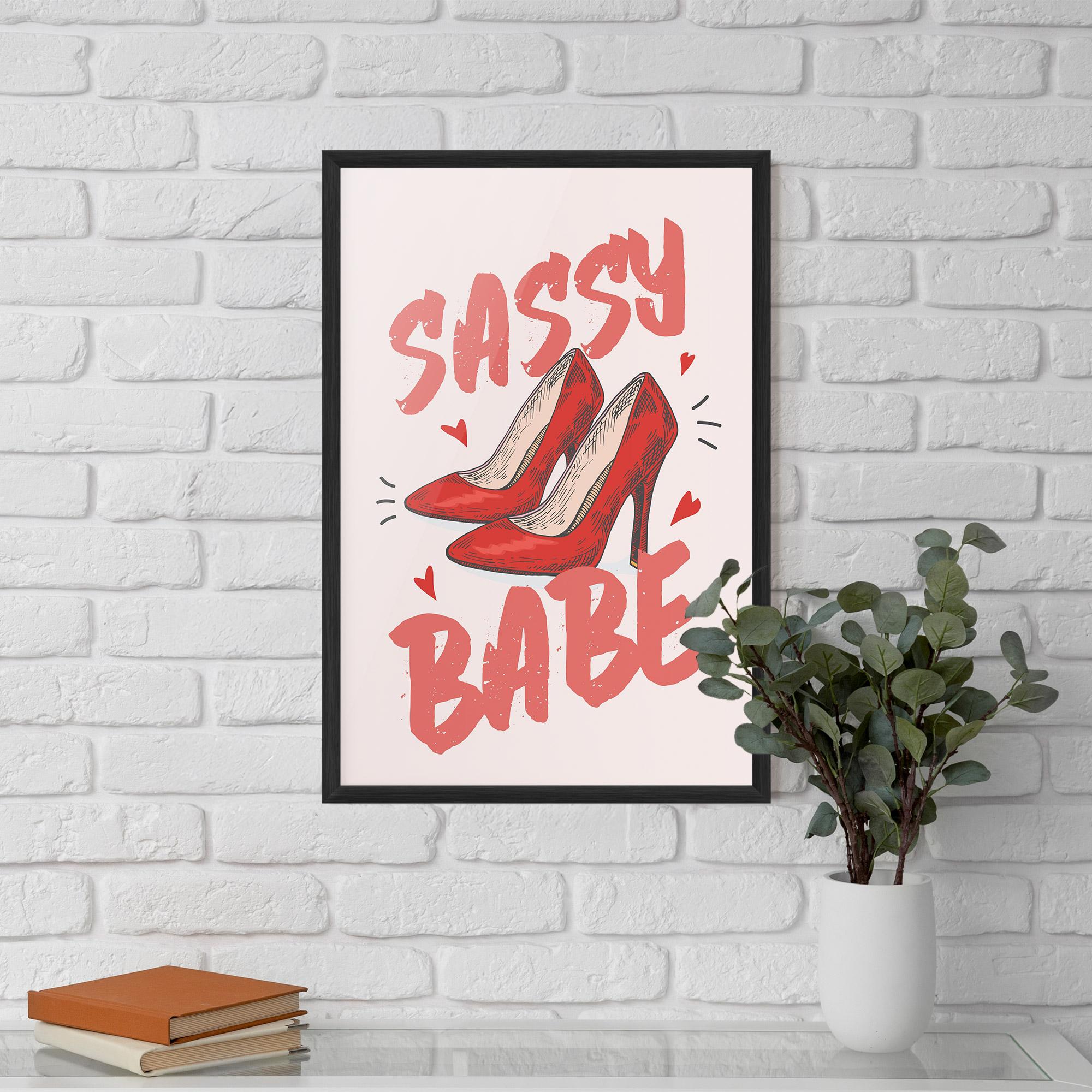 Рамкиран постер Sassy Babe mockup 5