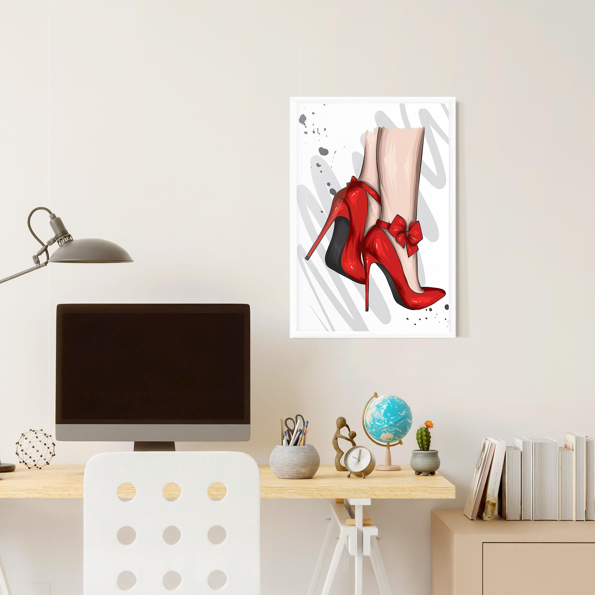 Рамкиран постер Red Bow Heels mockup 6