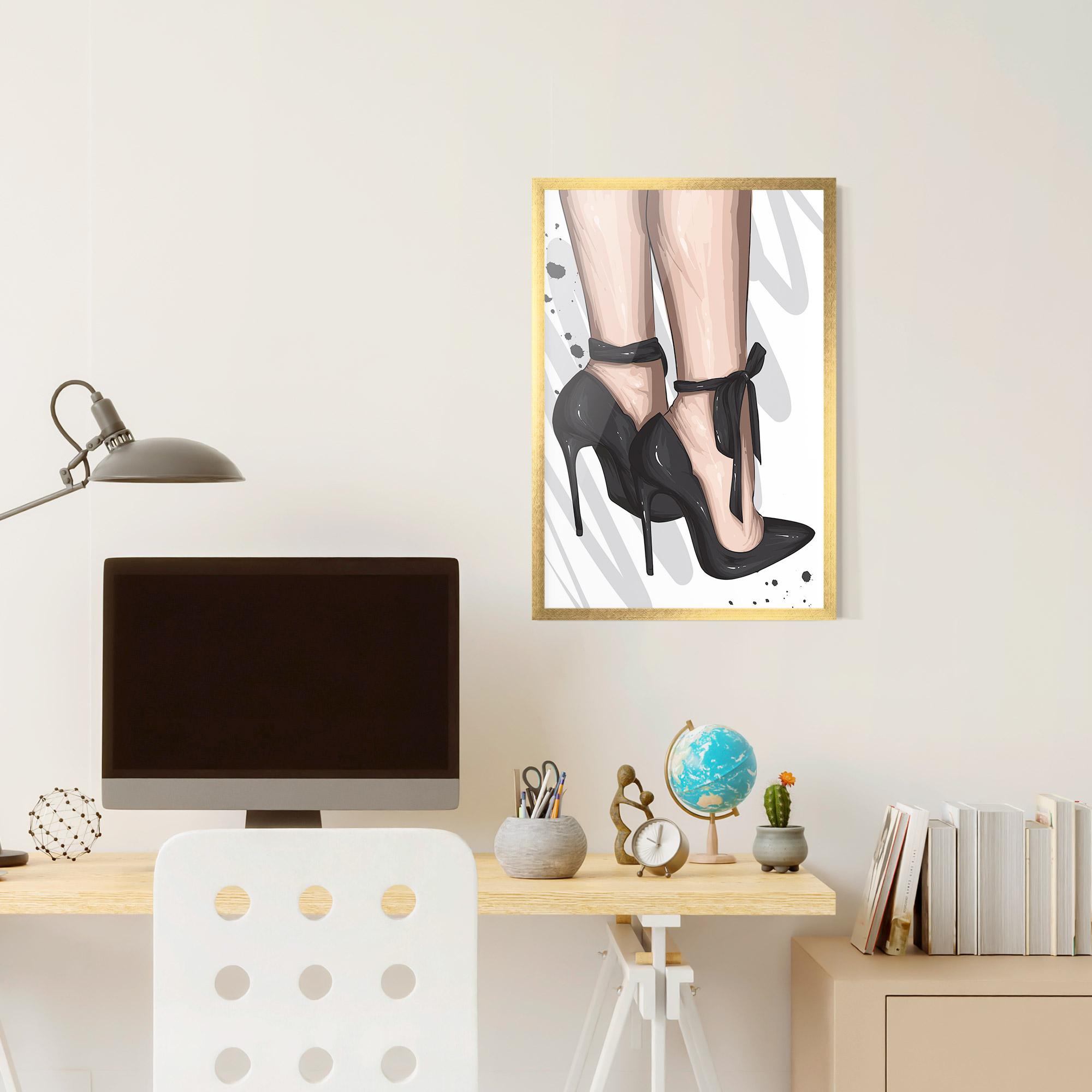 Рамкиран постер Black Woman Shoes mockup 6