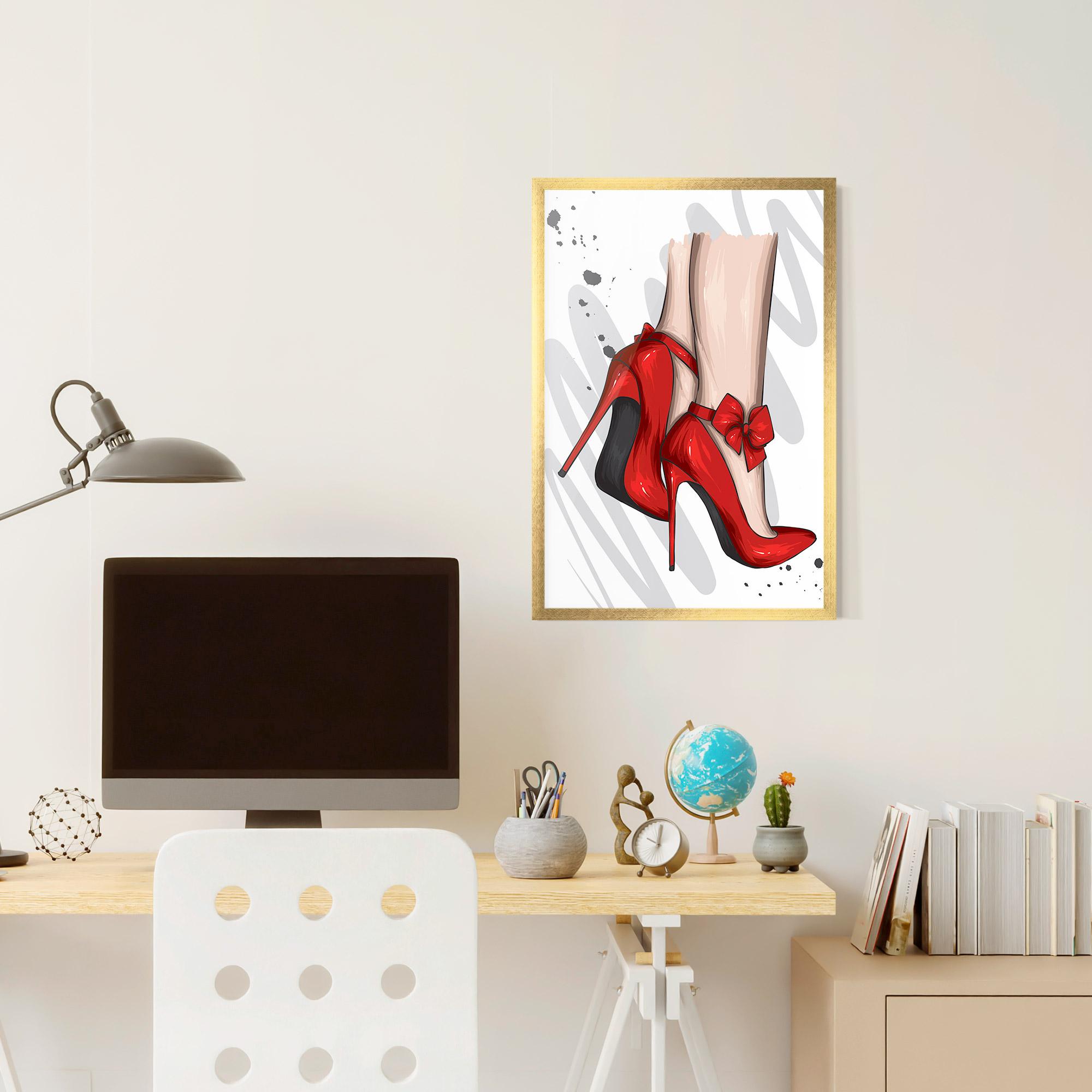 Рамкиран постер Red Bow Heels mockup 6
