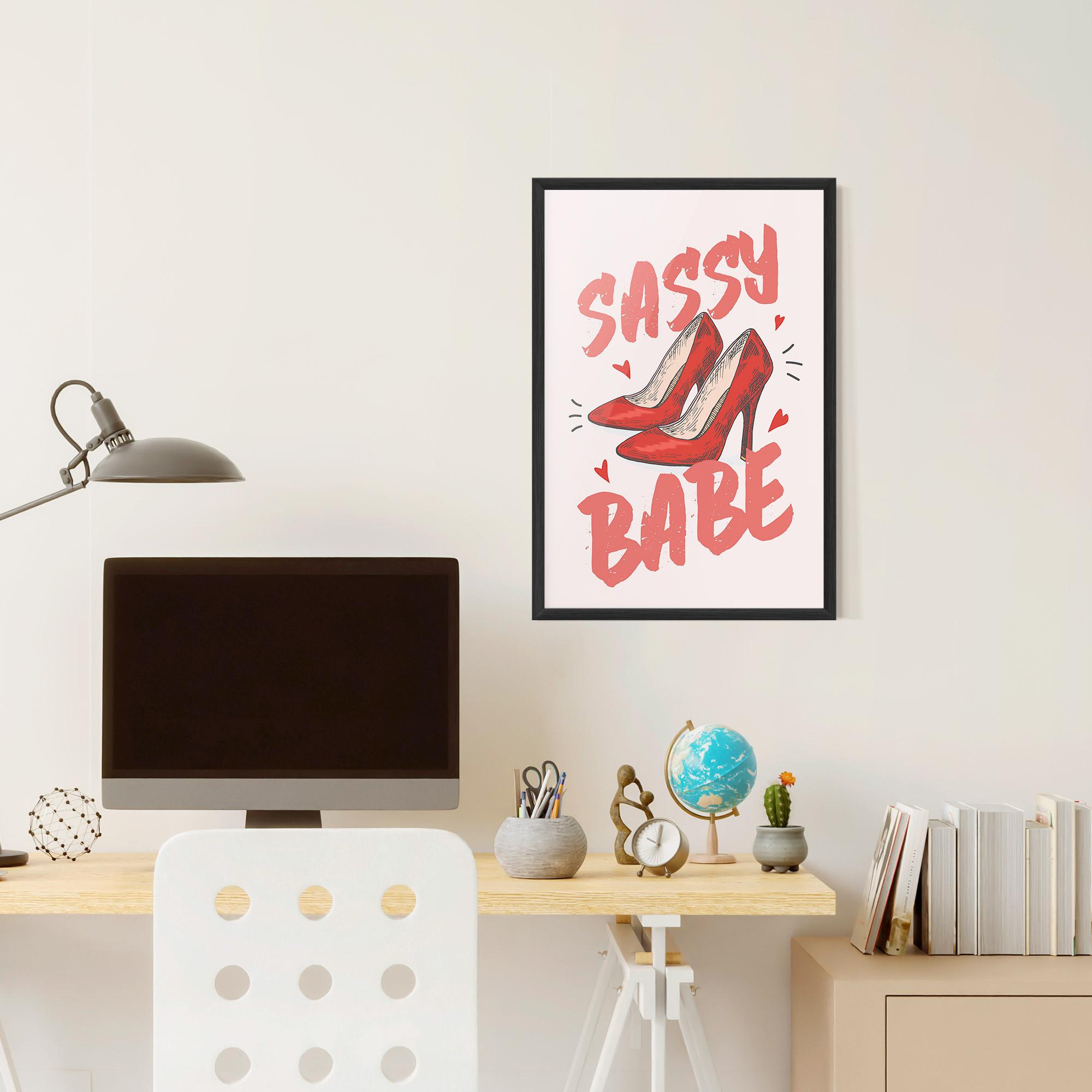 Рамкиран постер Sassy Babe mockup 6