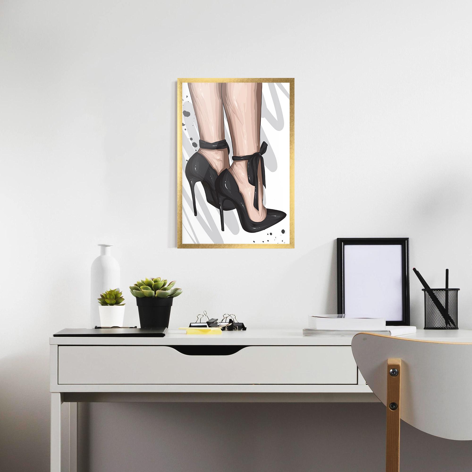 Рамкиран постер Black Woman Shoes mockup 7