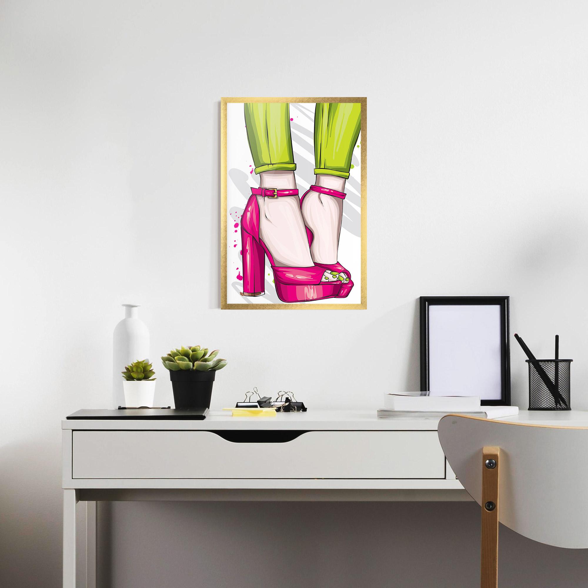 Рамкиран постер Green Nails mockup 7