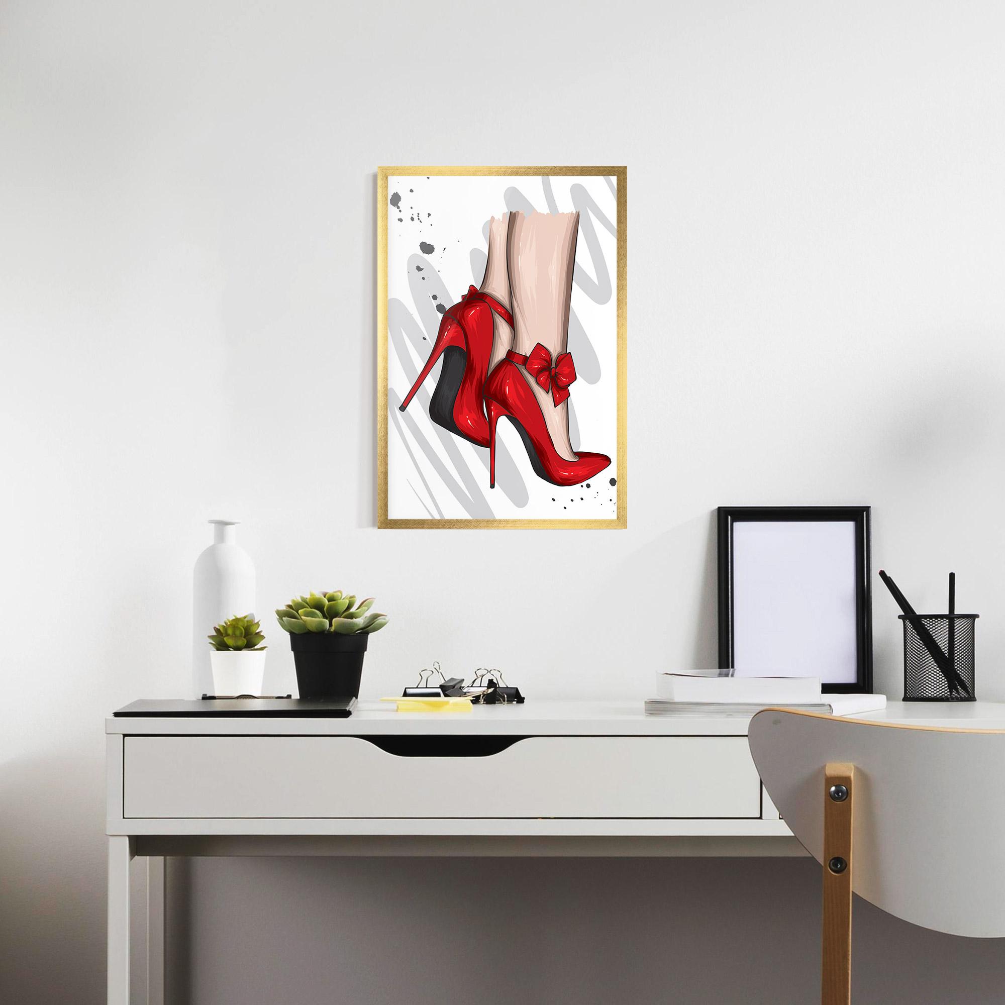 Рамкиран постер Red Bow Heels mockup 7