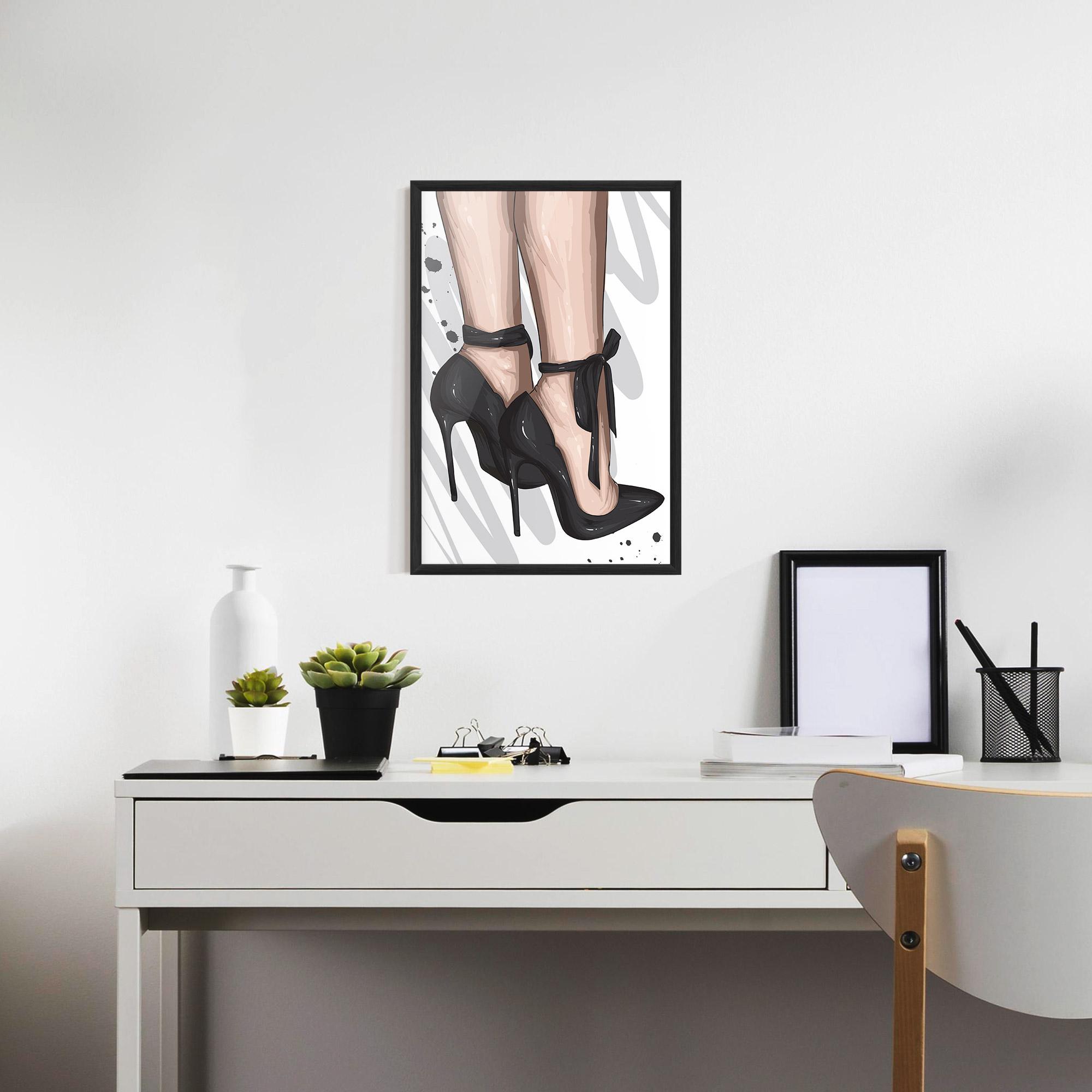 Рамкиран постер Black Woman Shoes mockup 7