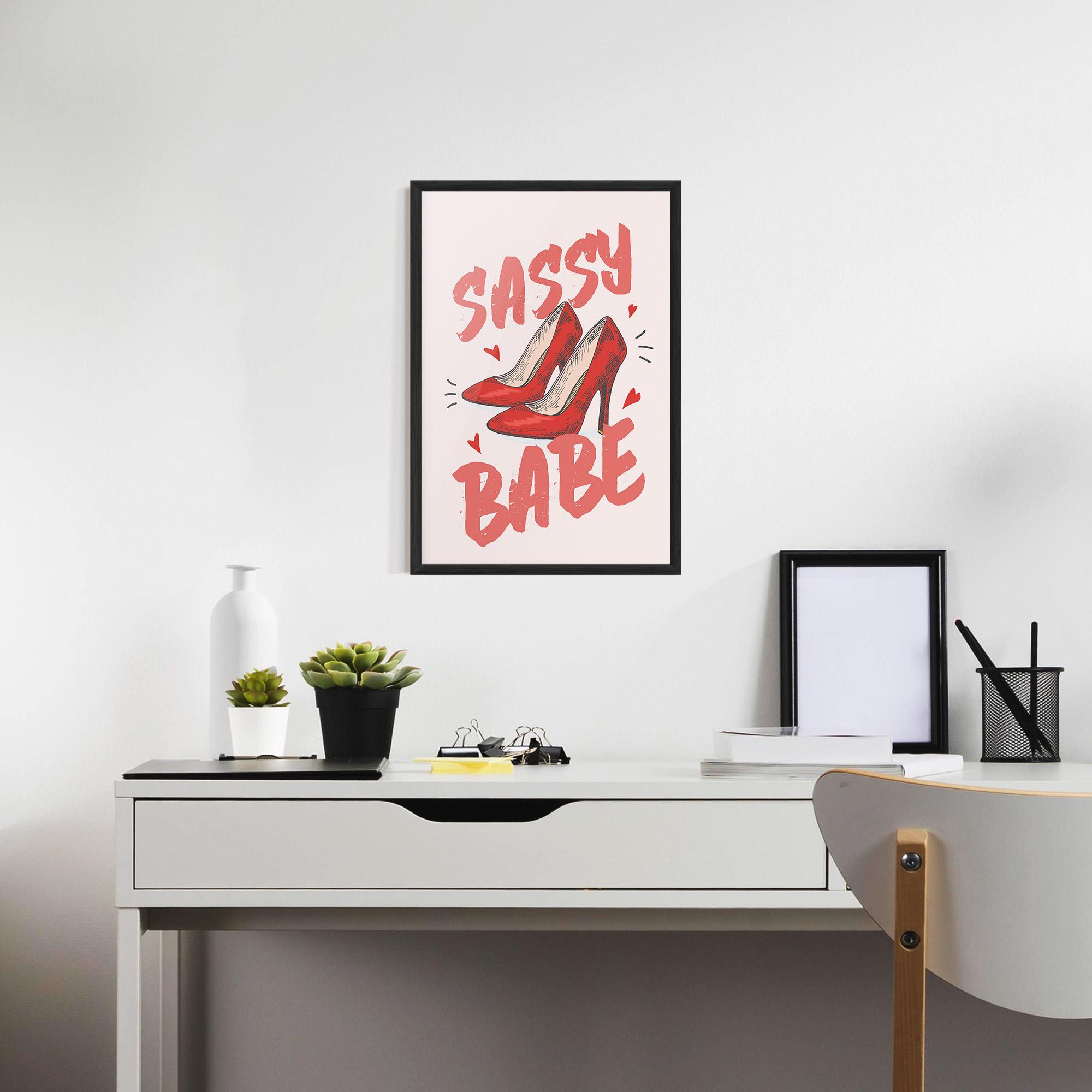 Рамкиран постер Sassy Babe mockup 7