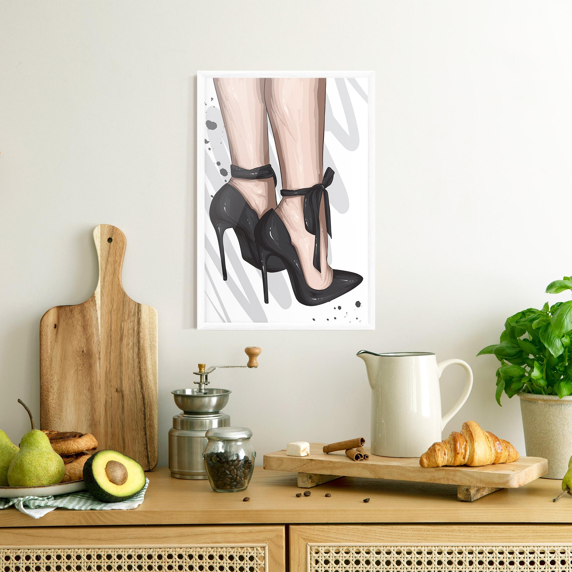Рамкиран постер Black Woman Shoes mockup 8