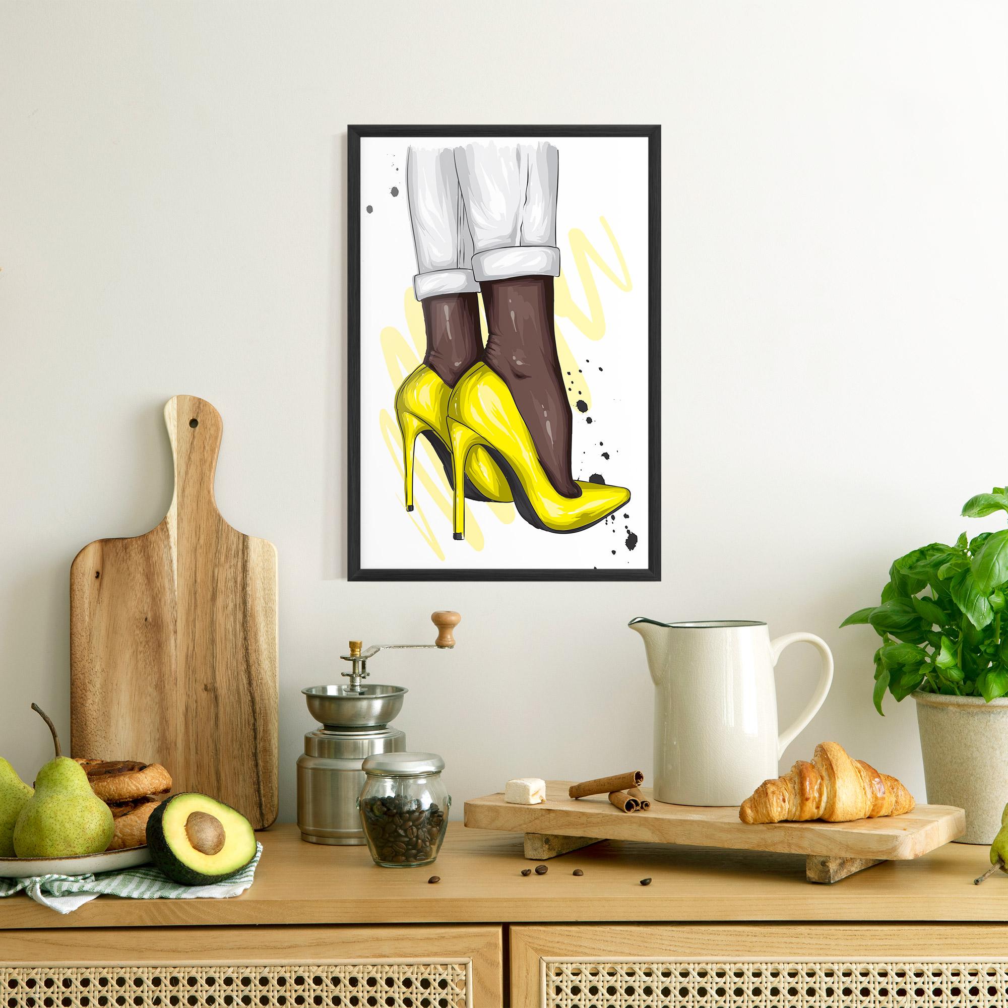 Рамкиран постер Yellow Shoes mockup 8