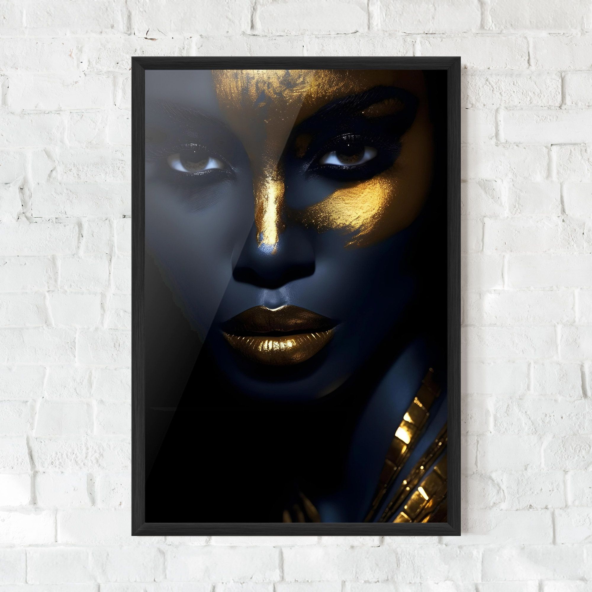 Gold Blue Face mockup 0