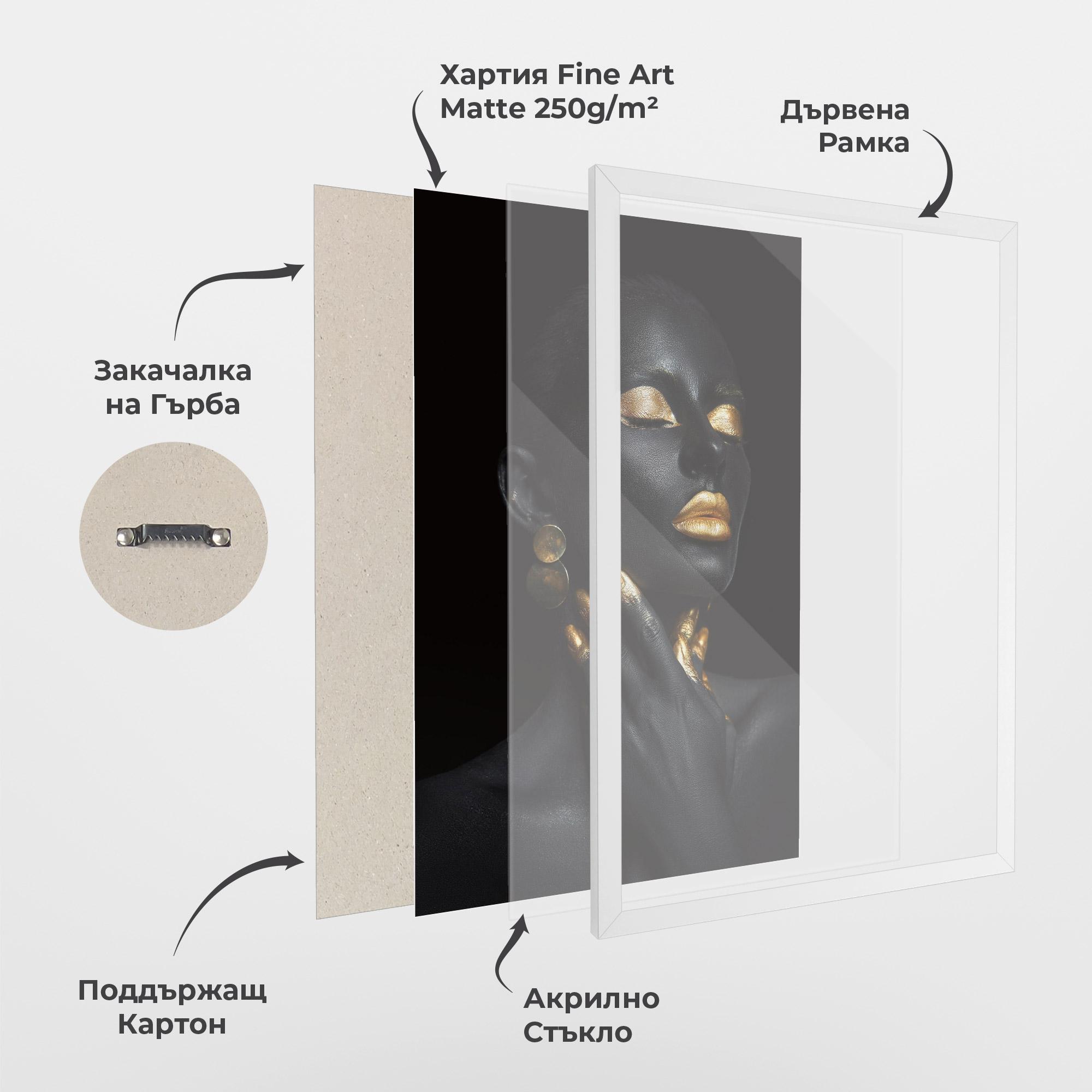 Рамкиран постер Eyelids Gold Makeup mockup 1