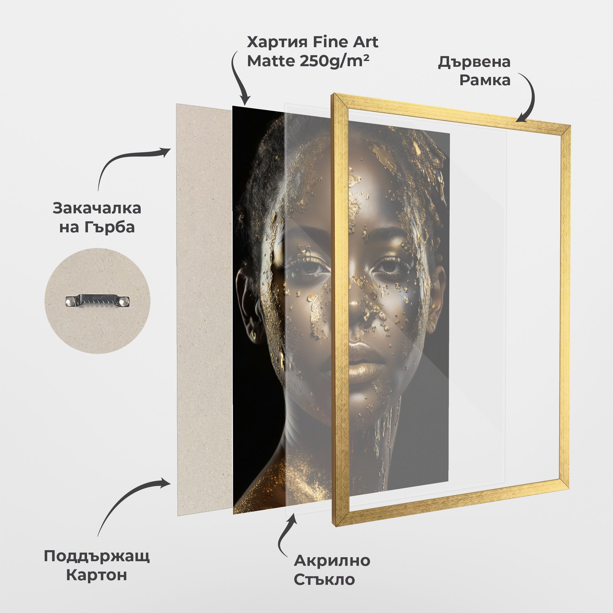Attractive Gold Woman mockup 1