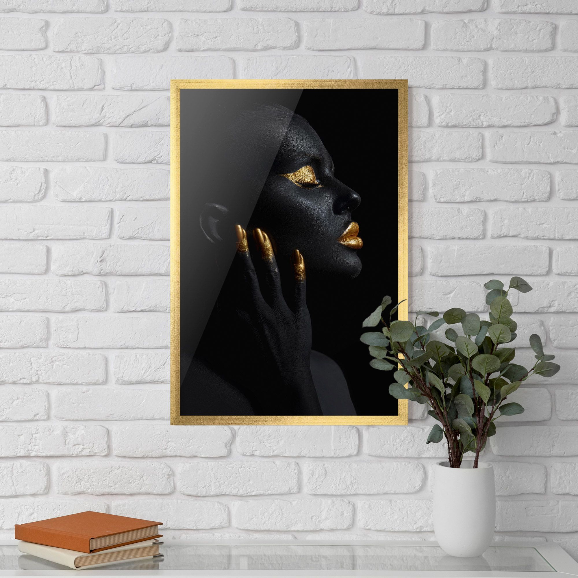 Gold Black Paint mockup 5