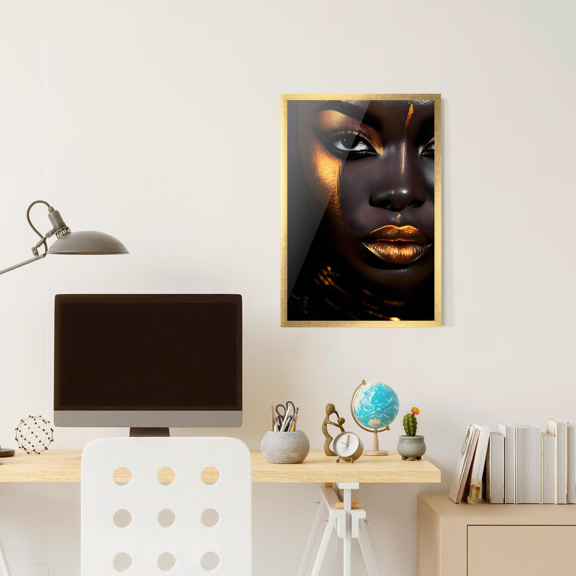 Рамкиран постер Skin Black Gold mockup 6