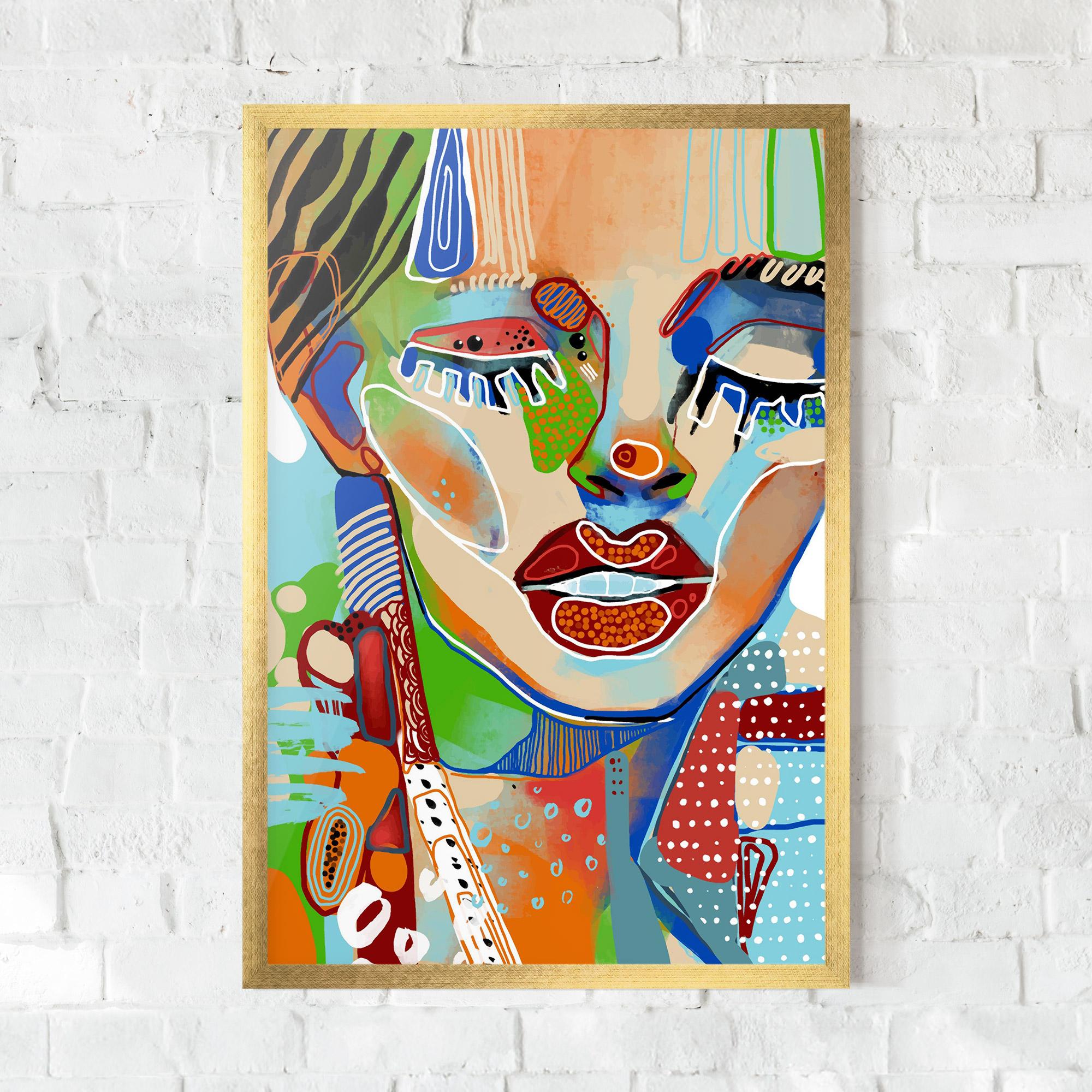 Рамкиран постер Abstract Art Woman mockup 0