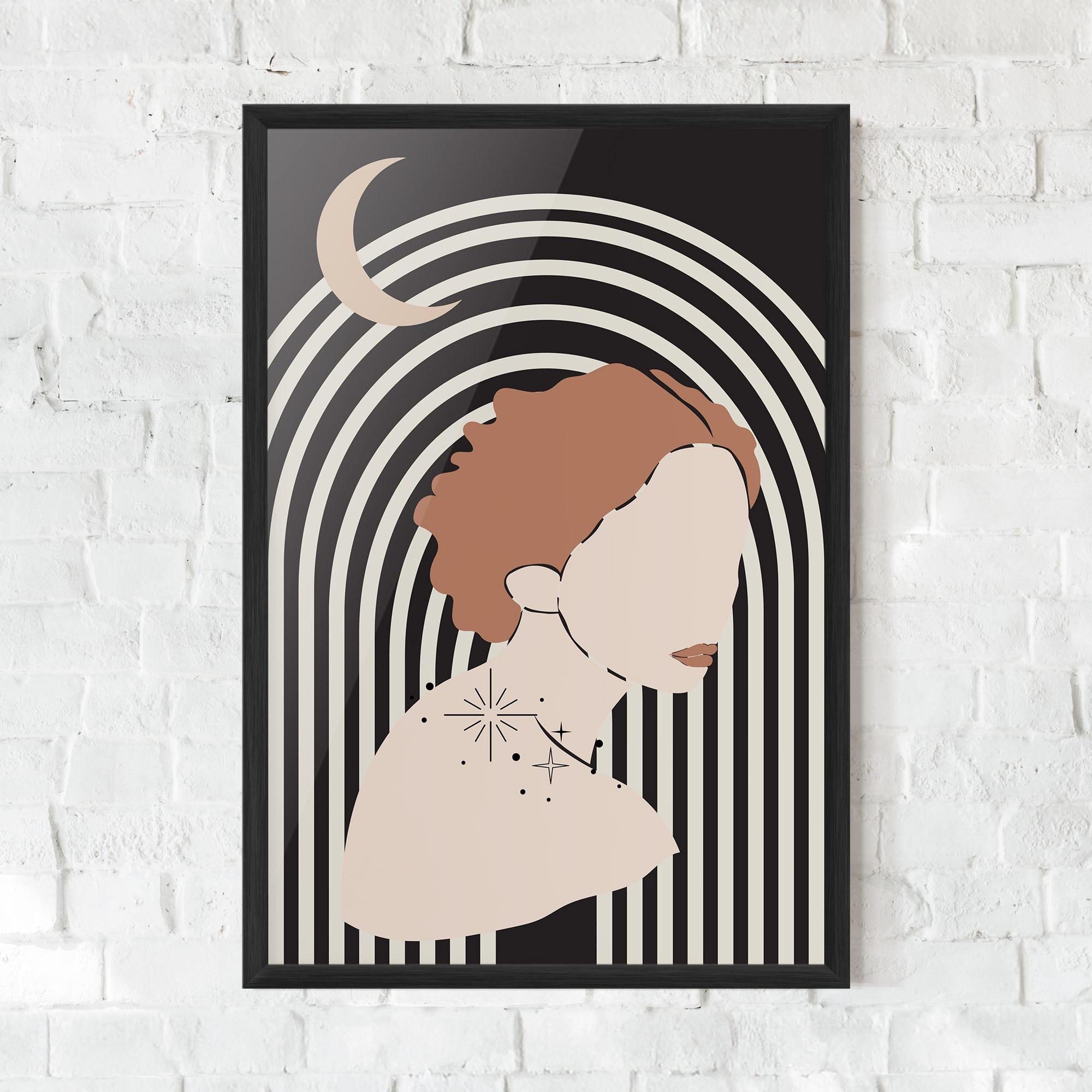 Рамкиран постер Woman Orange Lips mockup 0