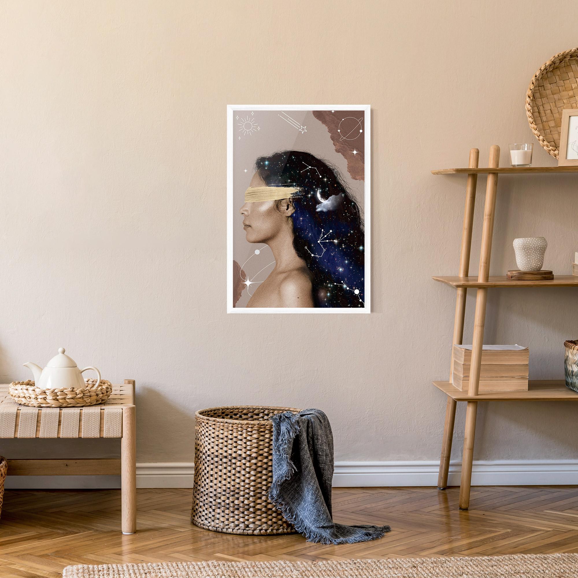 Рамкиран постер Galaxy Hair mockup 9