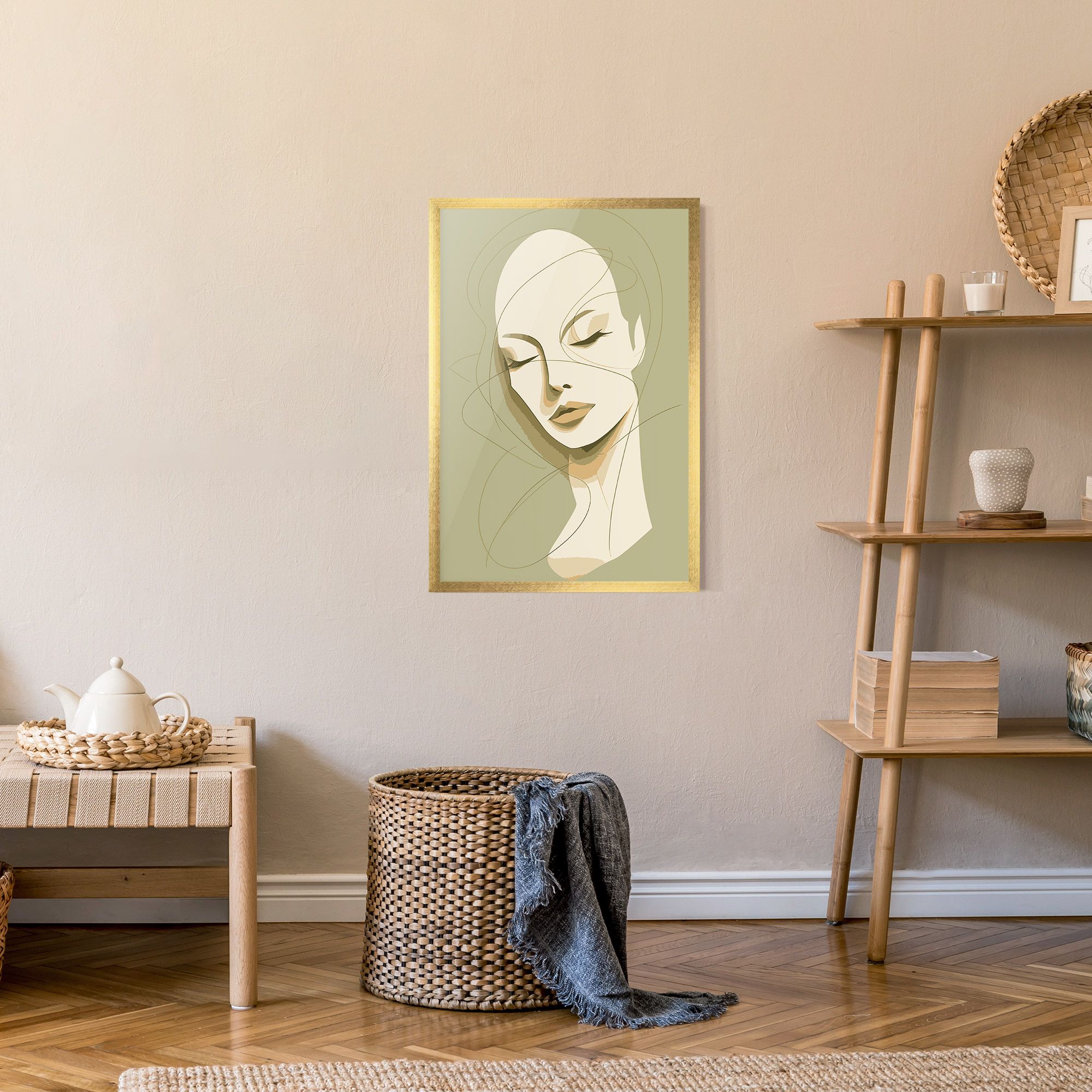 Cream Woman Head mockup 9