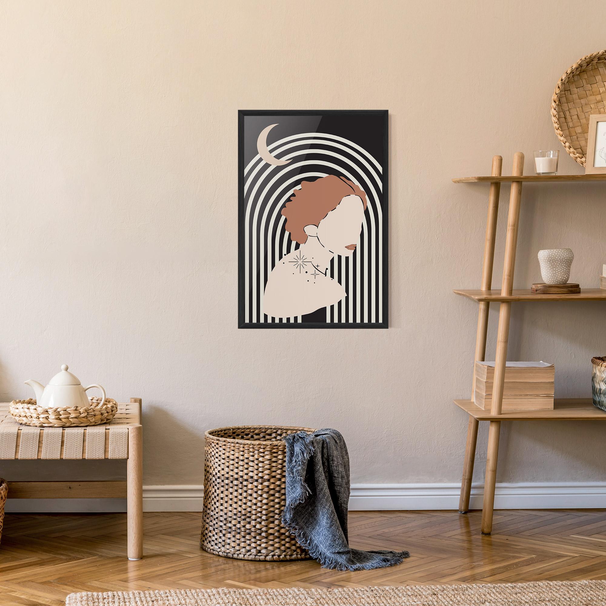 Рамкиран постер Woman Orange Lips mockup 9