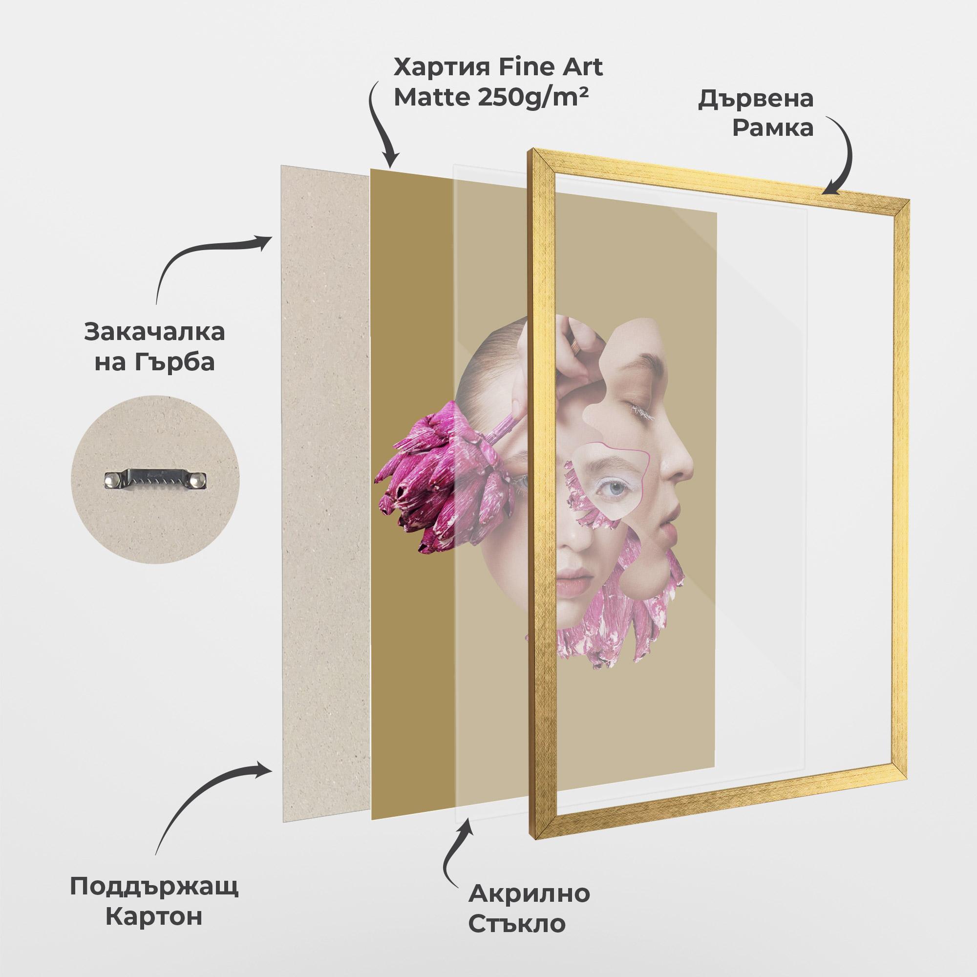 Рамкиран постер Abstract Combination Face mockup 1