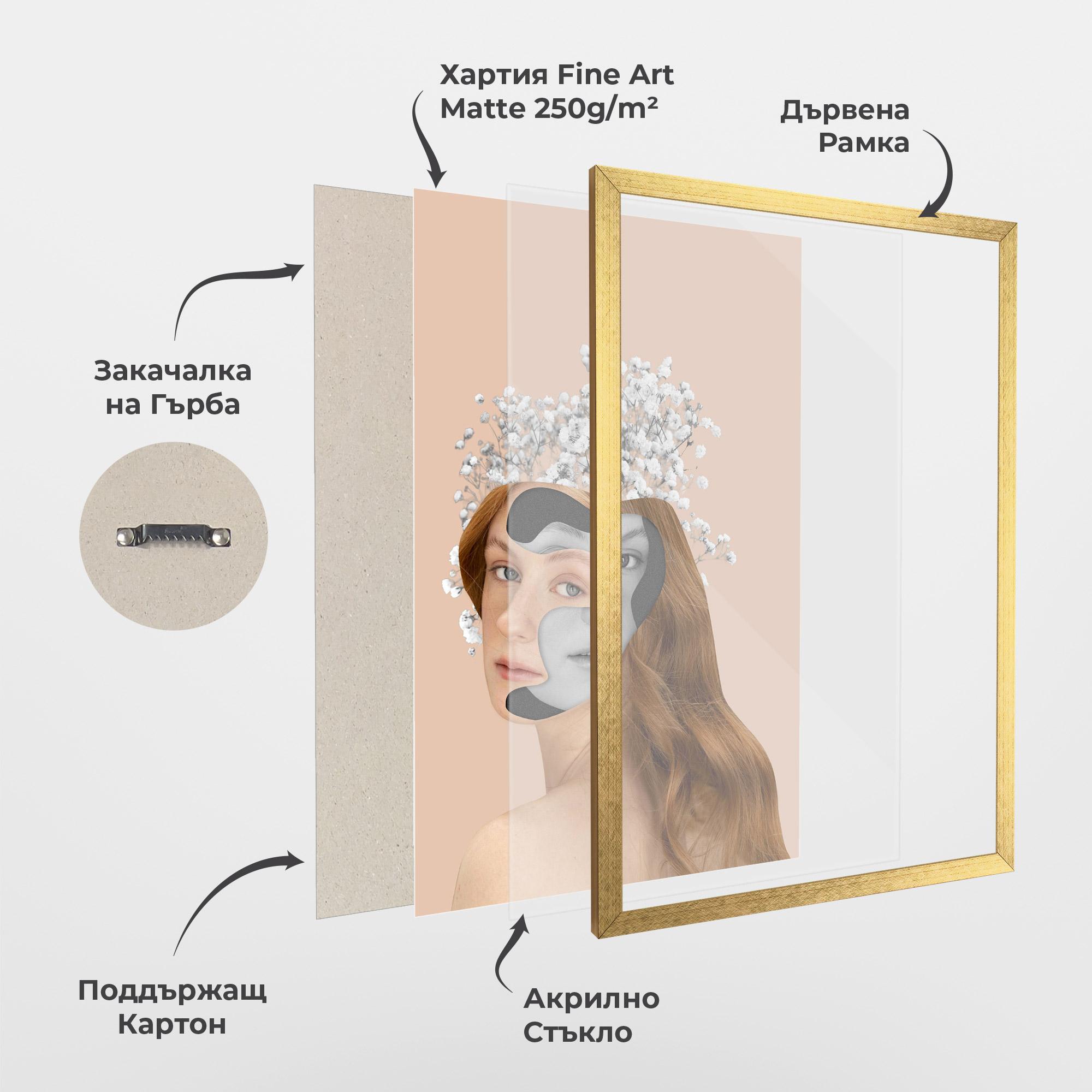 Рамкиран постер Abstract Combination mockup 1