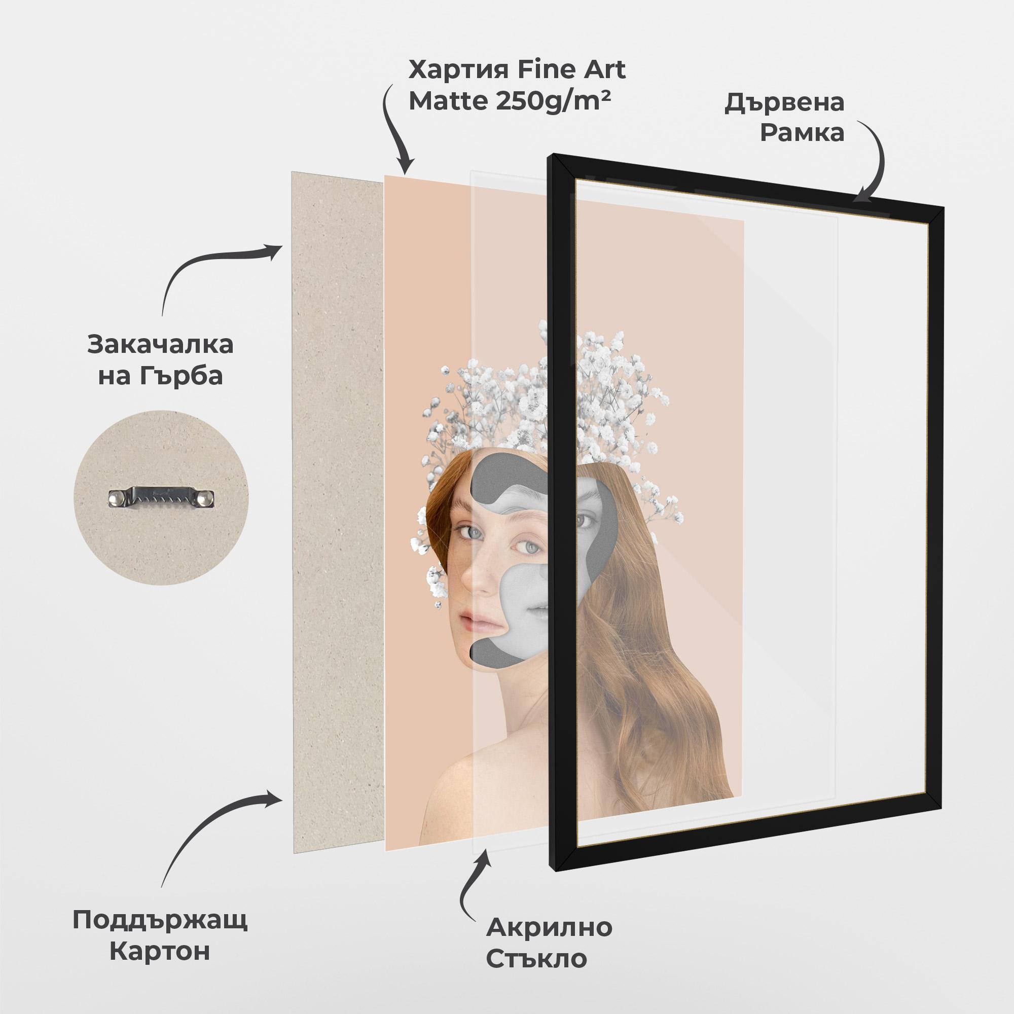 Рамкиран постер Abstract Combination mockup 1