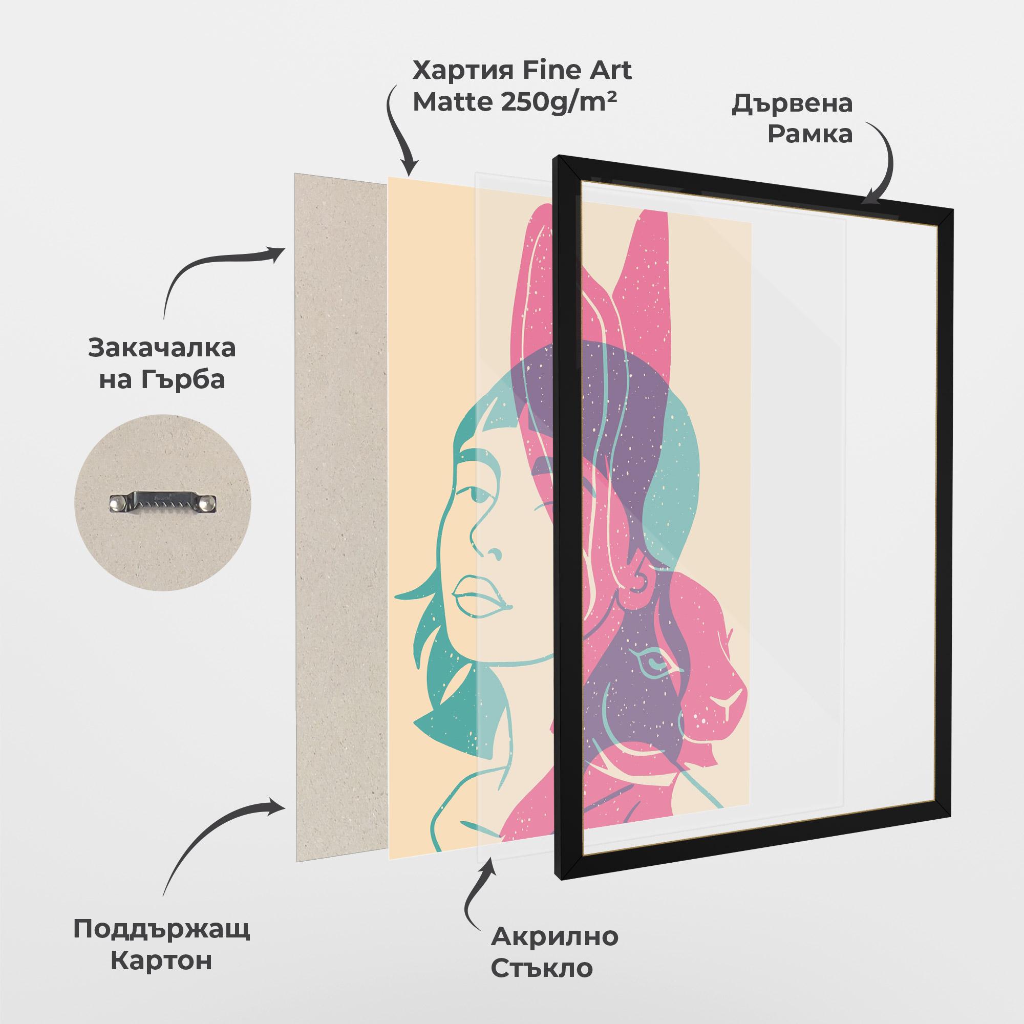 Рамкиран постер Girl Rabbit mockup 1