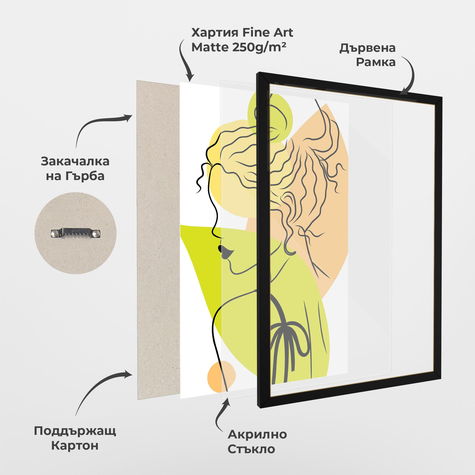 Рамкиран постер Lime Woman mockup 1