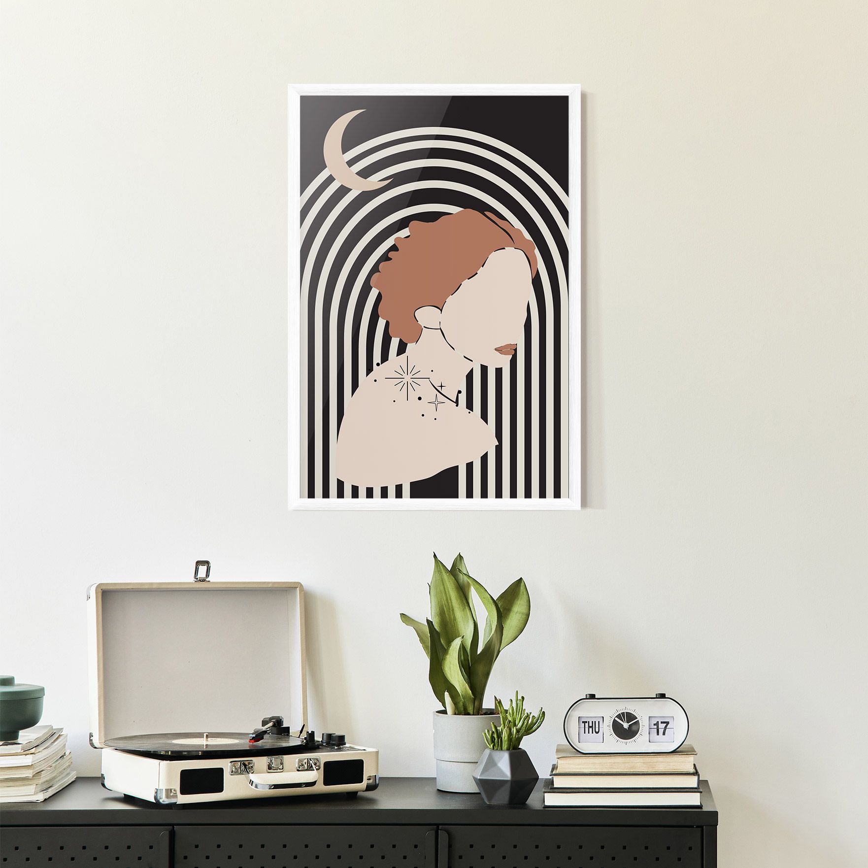 Woman Orange Lips mockup 2