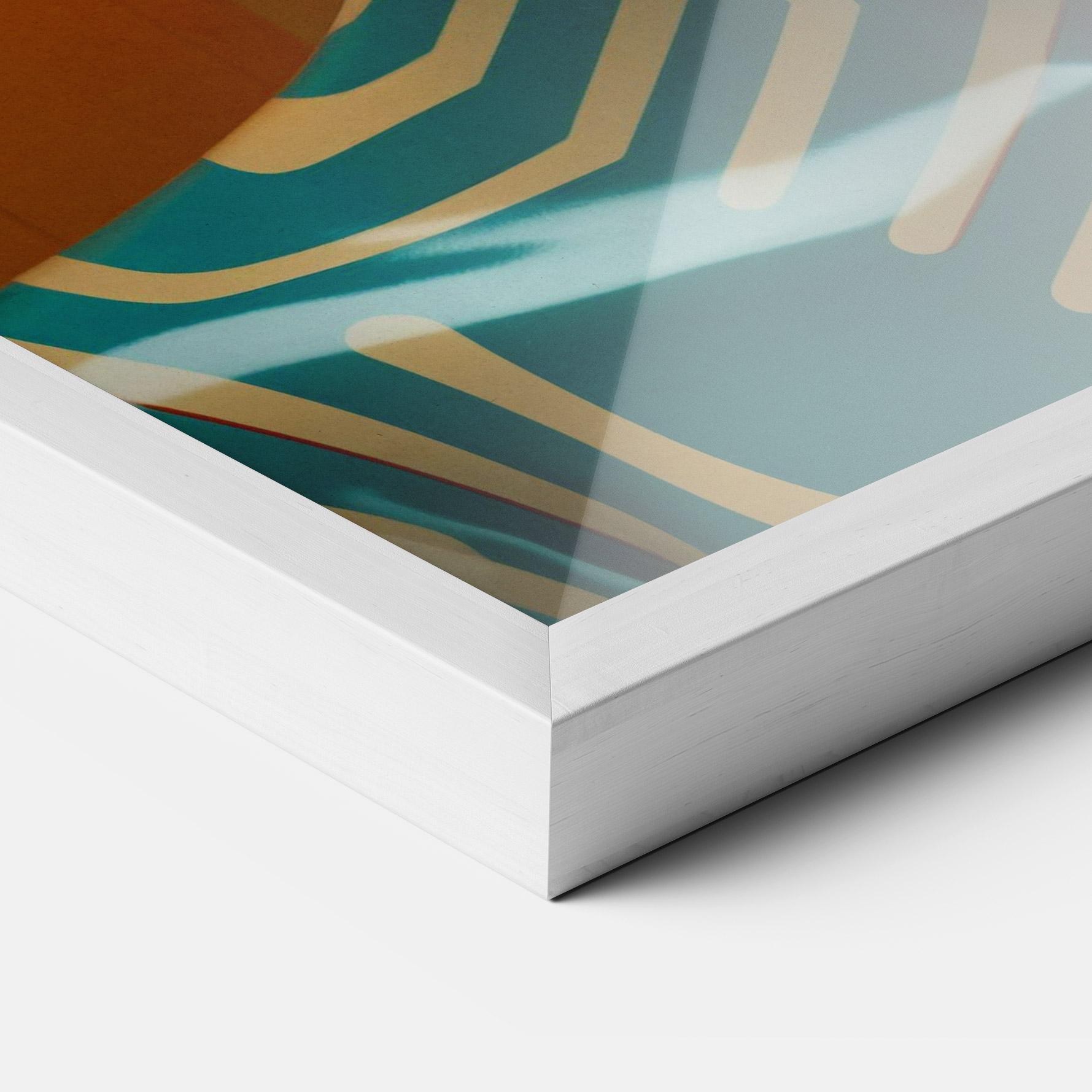 Рамкиран постер Abstract Blue Woman mockup 3