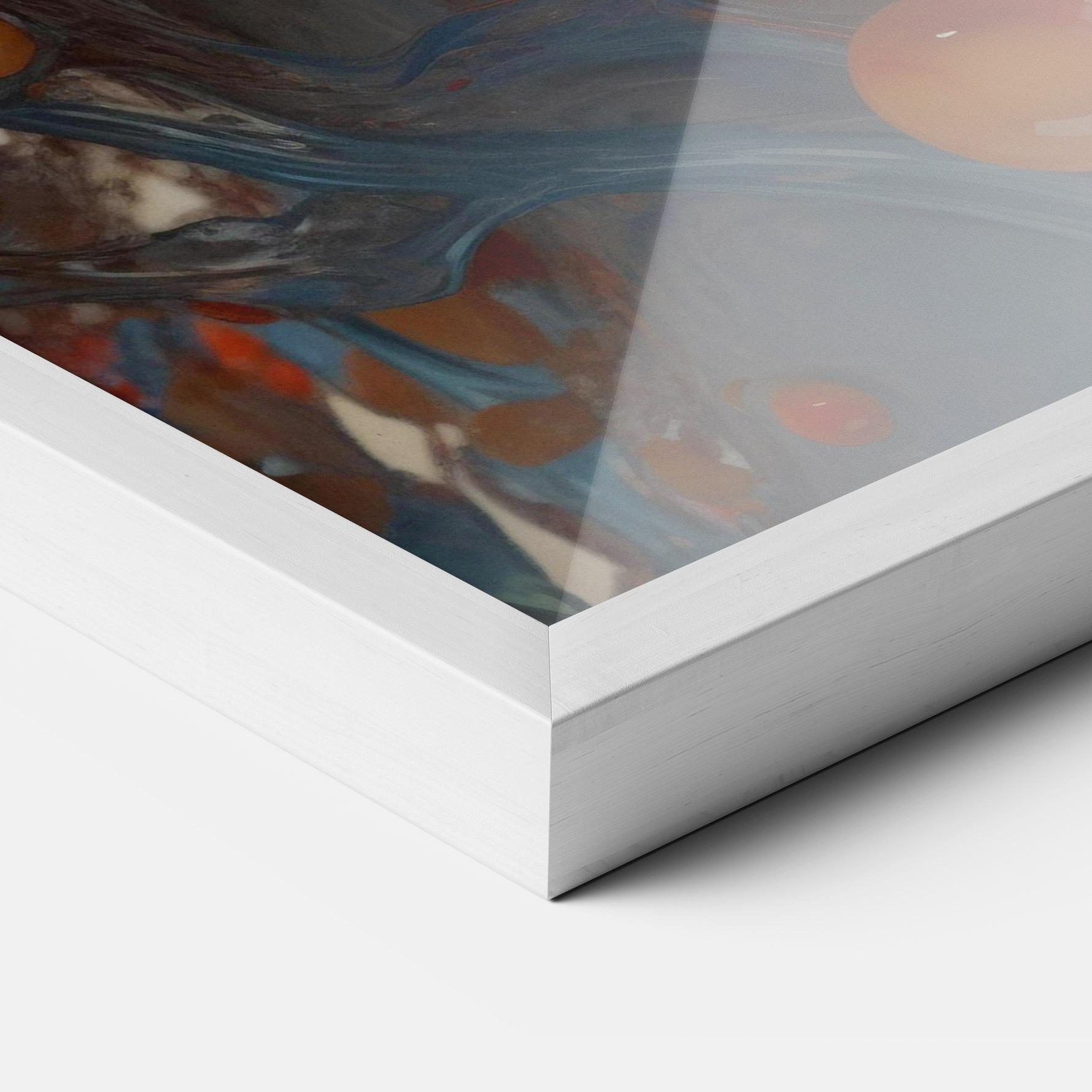 Рамкиран постер Pretty Blue Face mockup 3