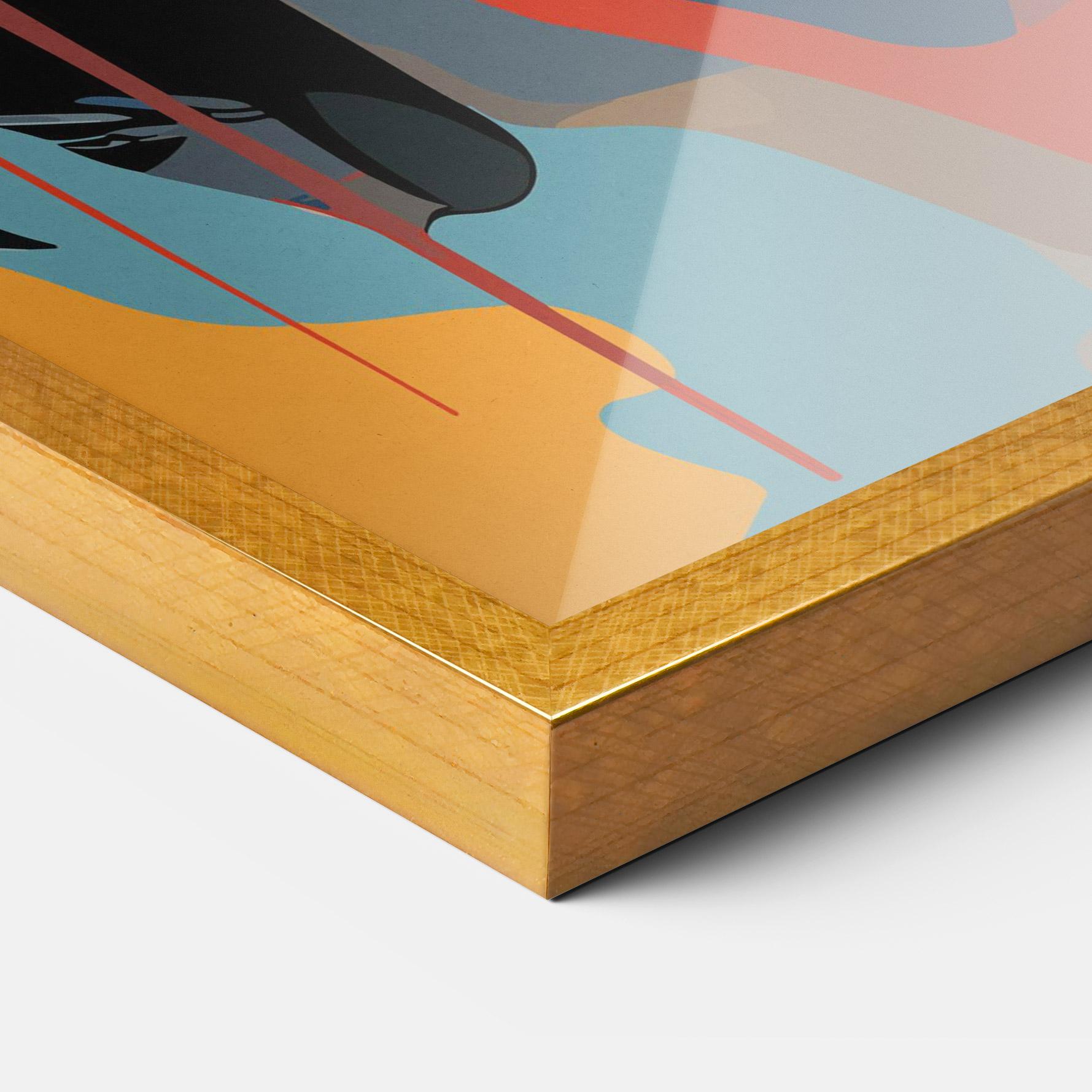 Рамкиран постер Juicy Abstract Lips mockup 3