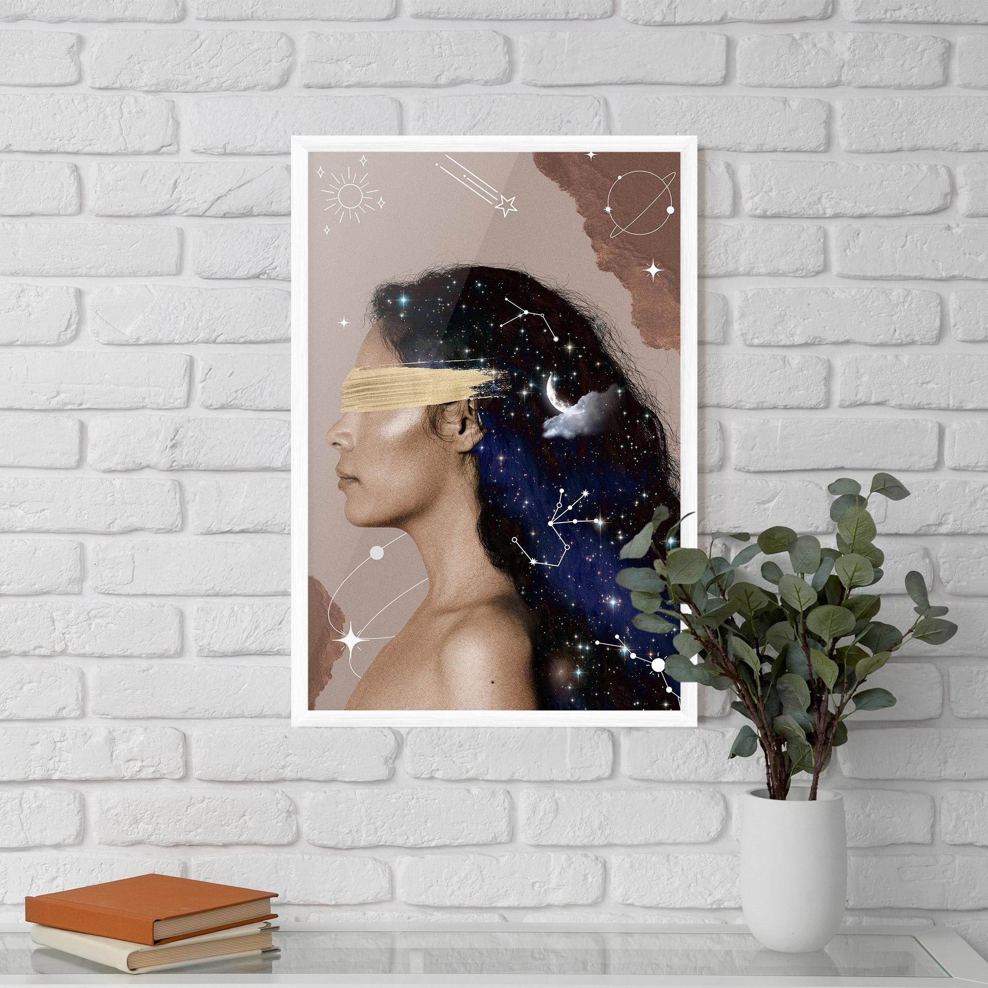 Рамкиран постер Galaxy Hair mockup 5