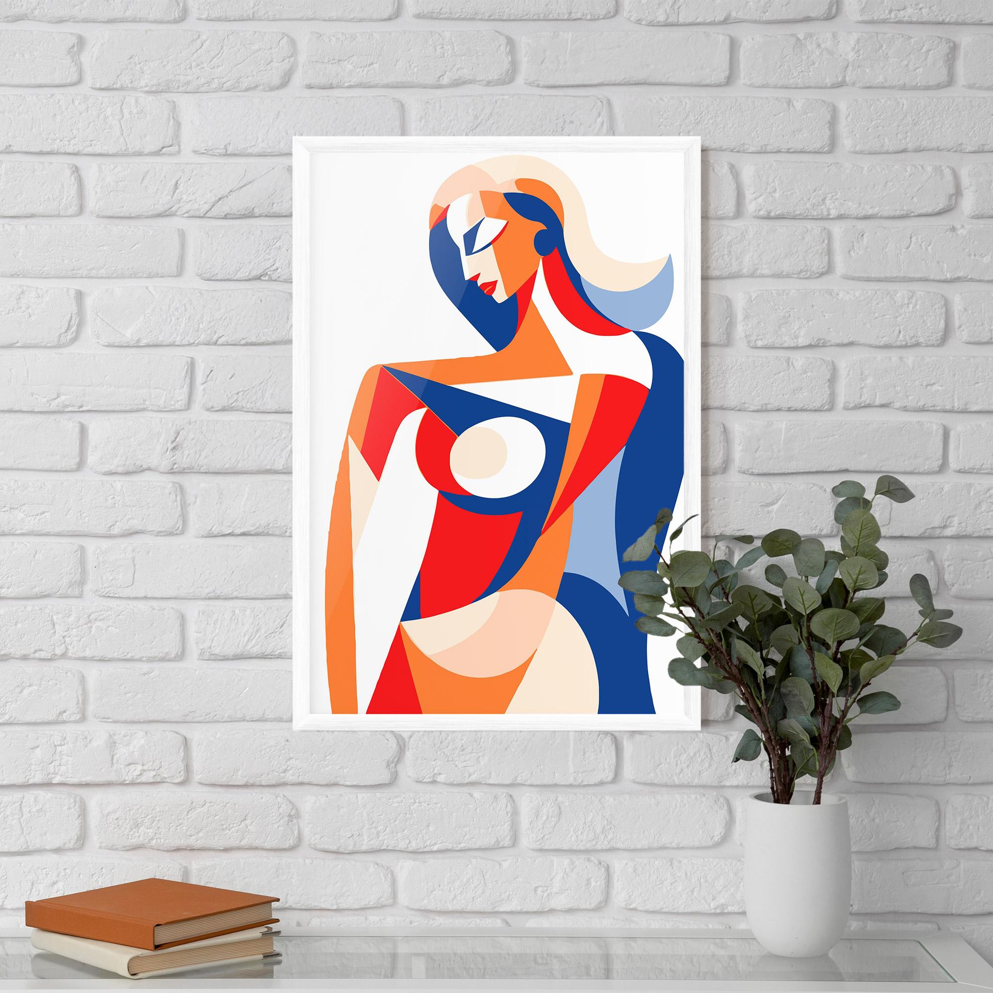 Рамкиран постер White Hair Woman mockup 5