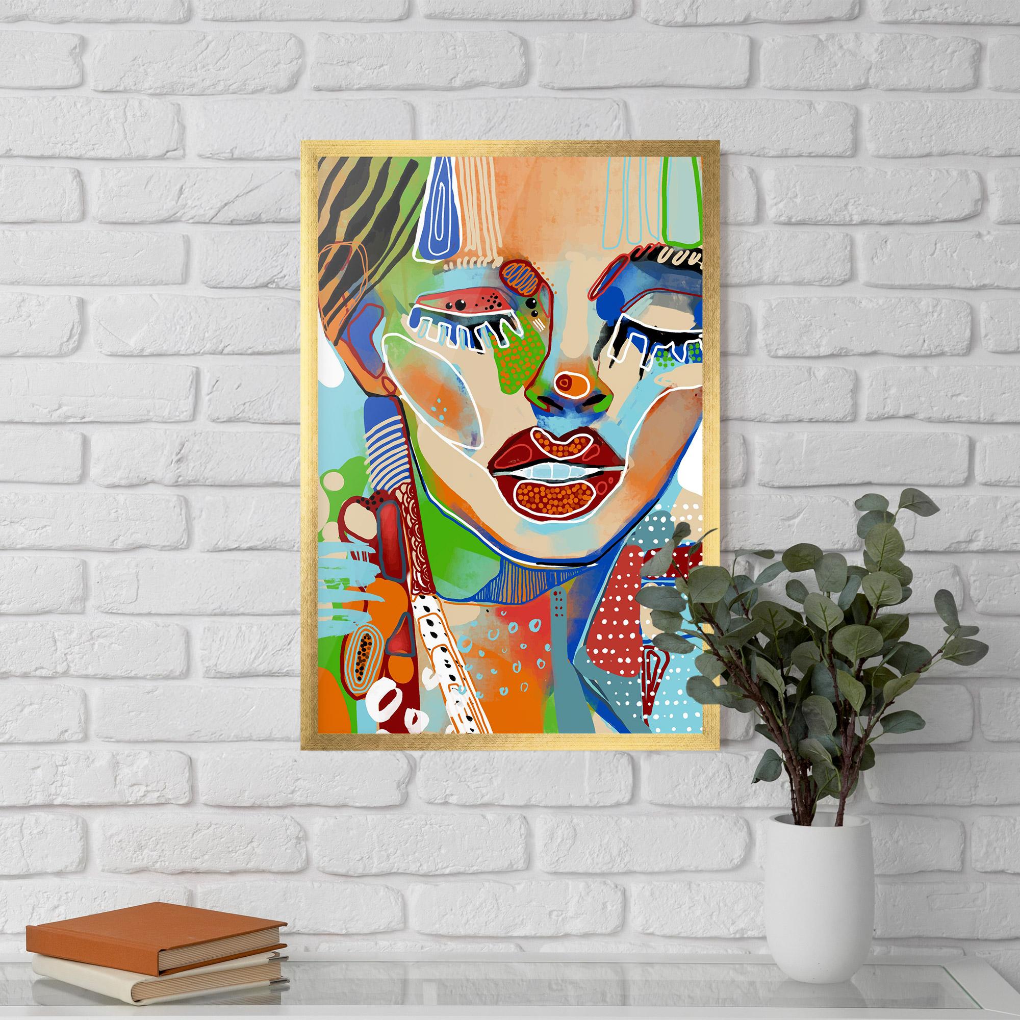 Рамкиран постер Abstract Art Woman mockup 5