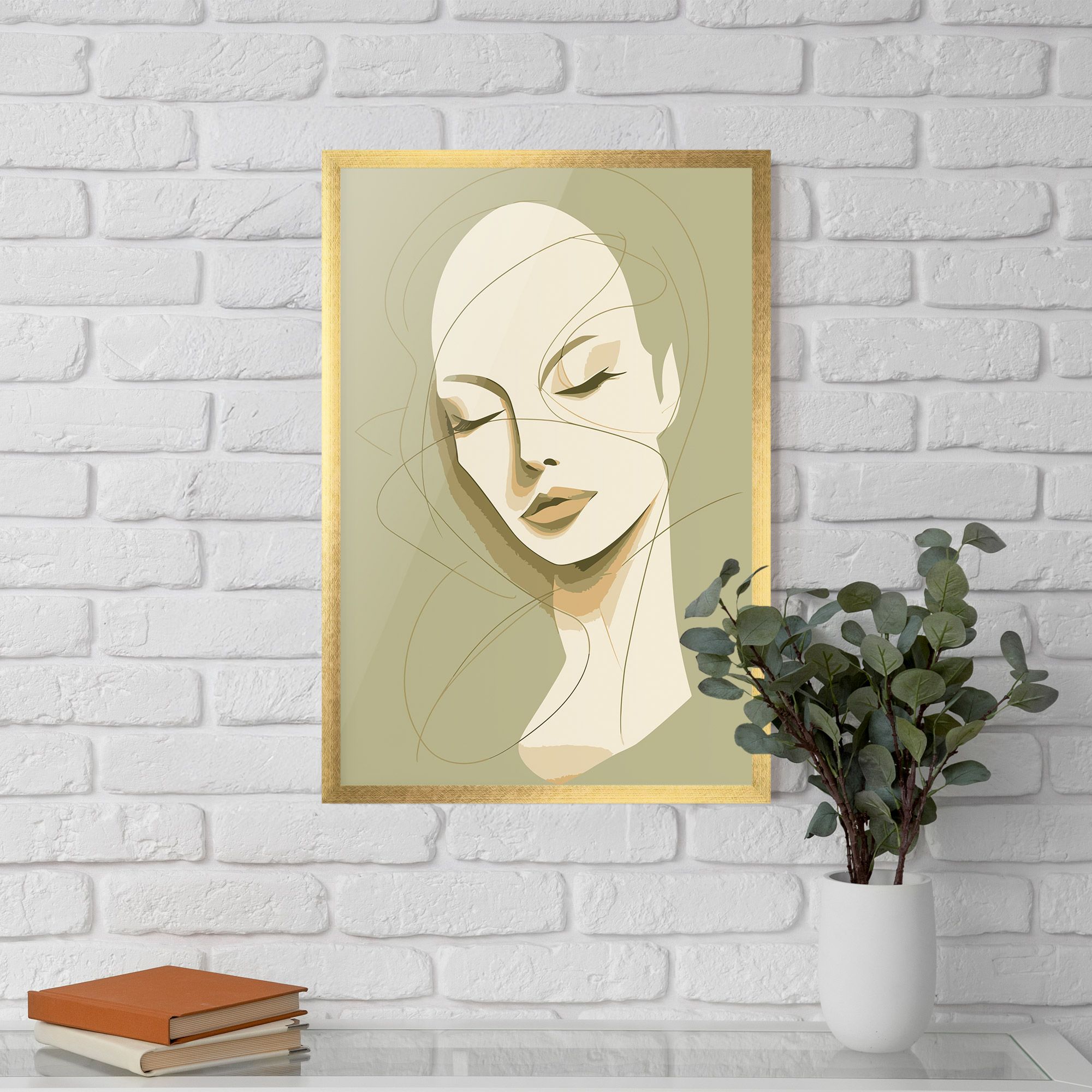 Cream Woman Head mockup 5