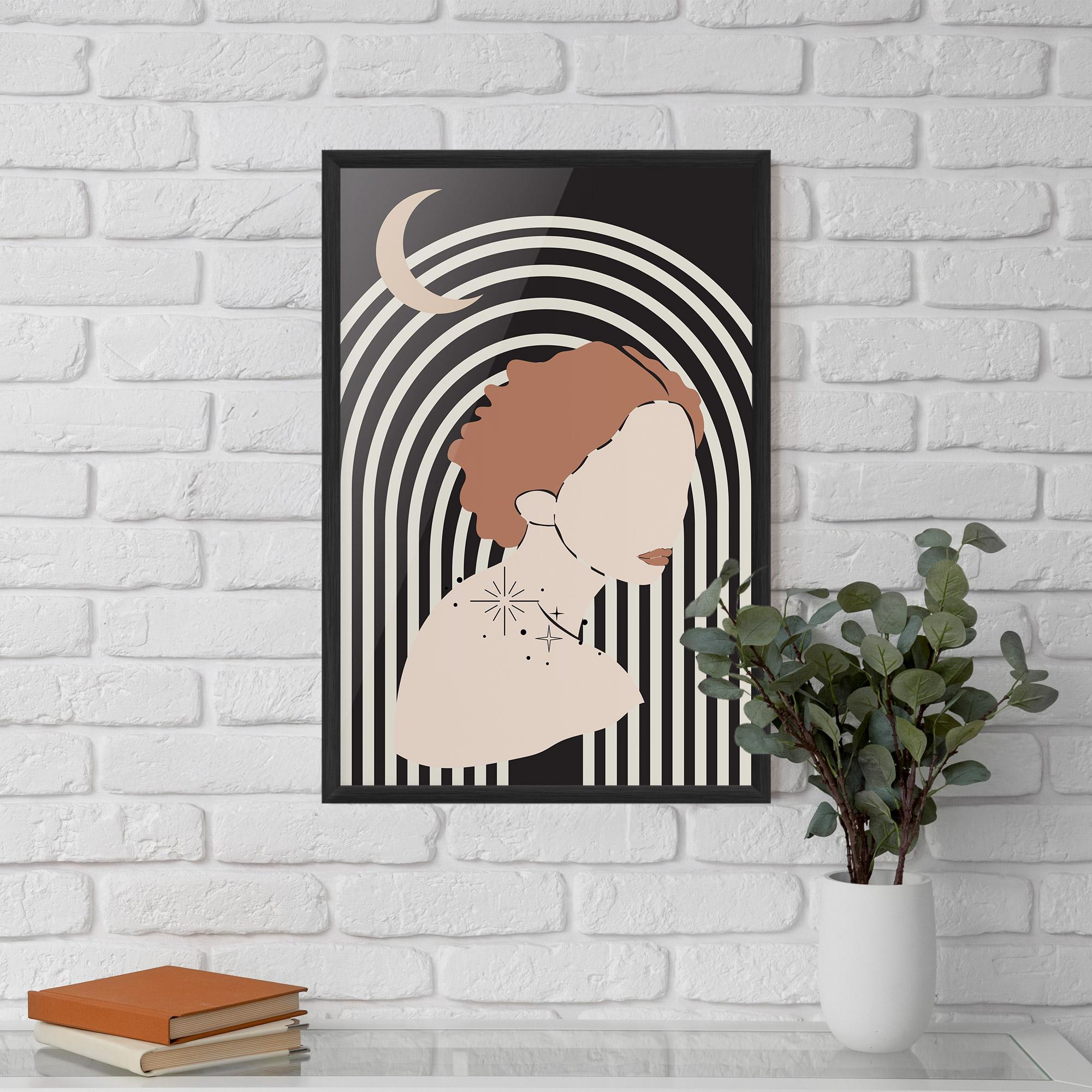 Рамкиран постер Woman Orange Lips mockup 5