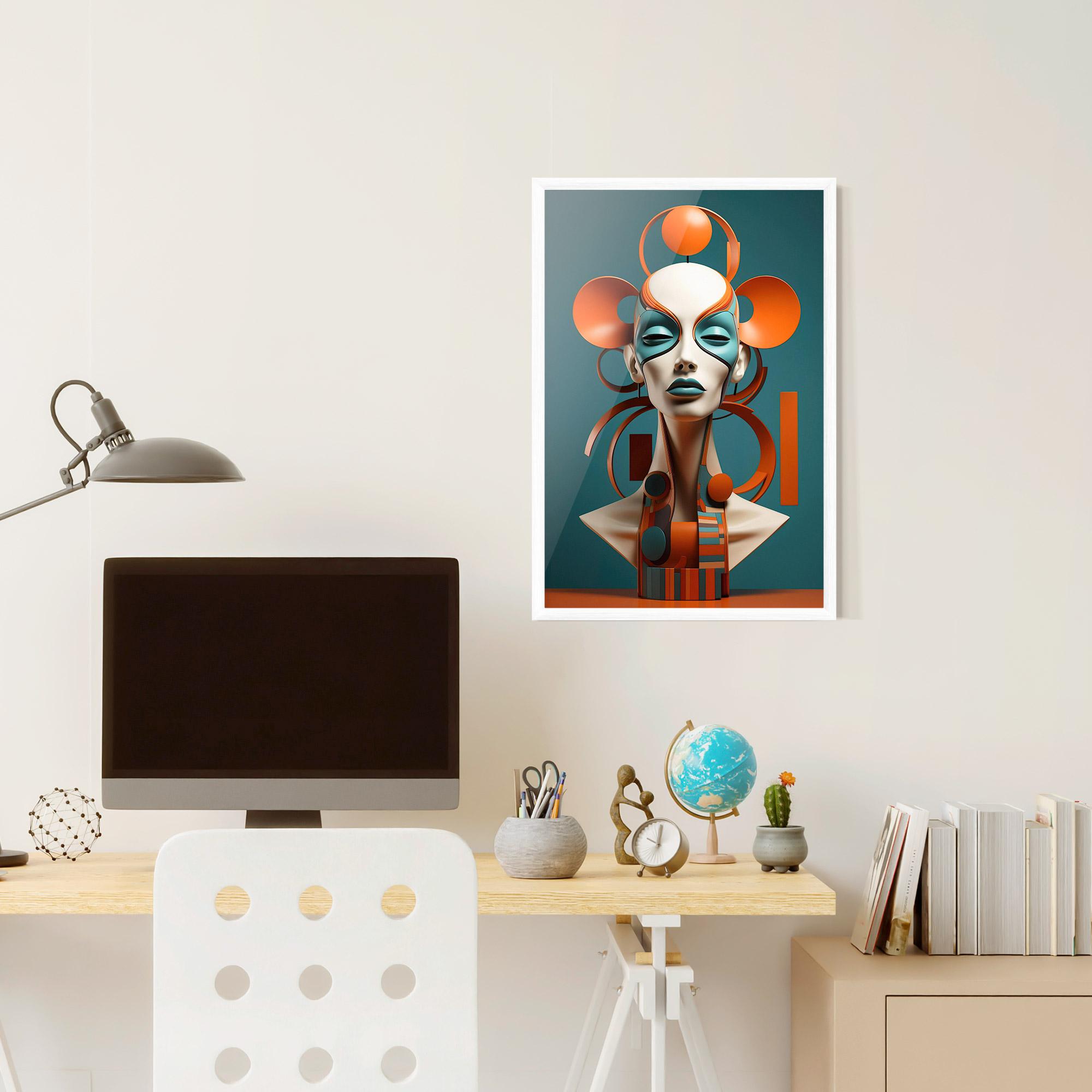 Рамкиран постер Interesting Woman Concept mockup 6