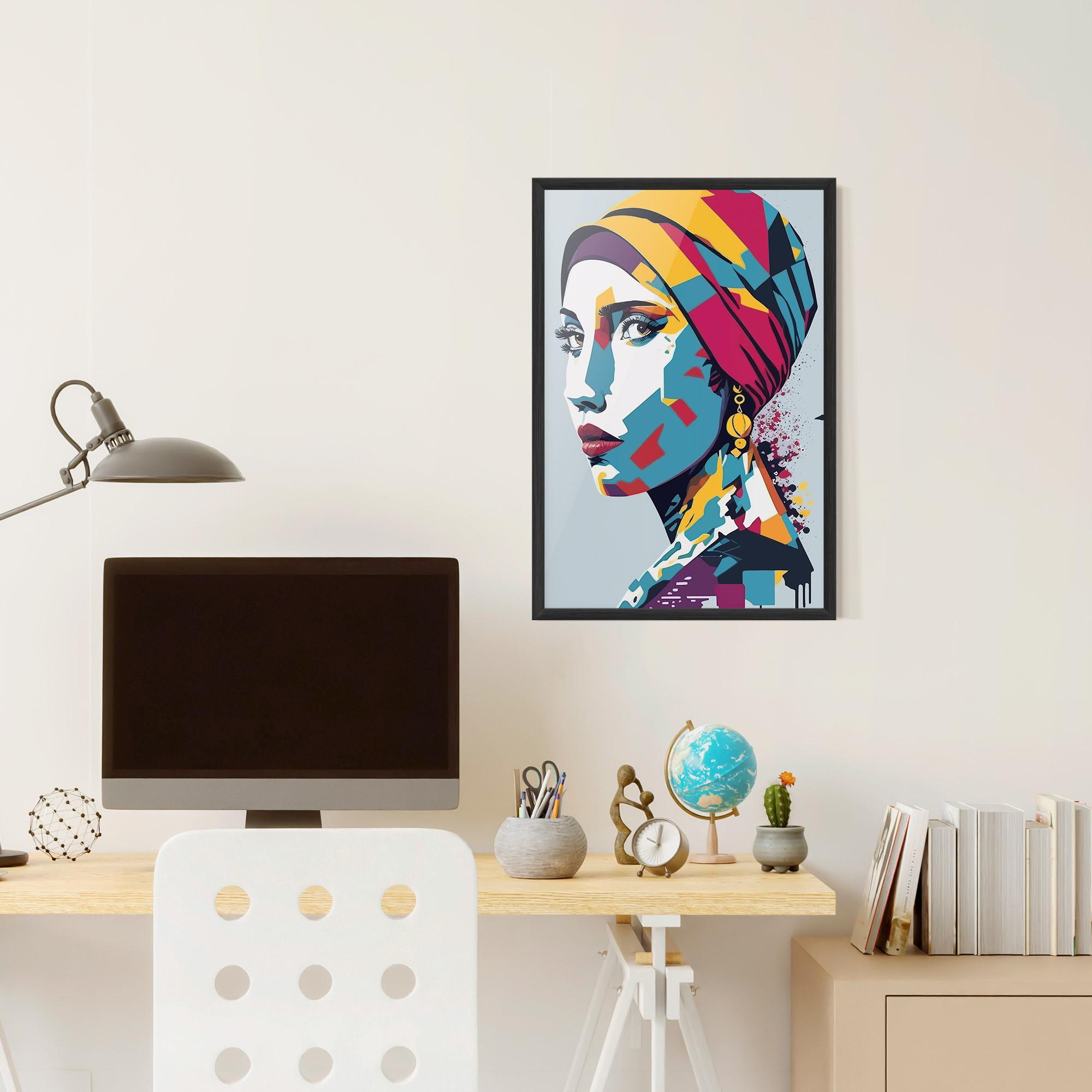 Рамкиран постер Long Face Woman mockup 6