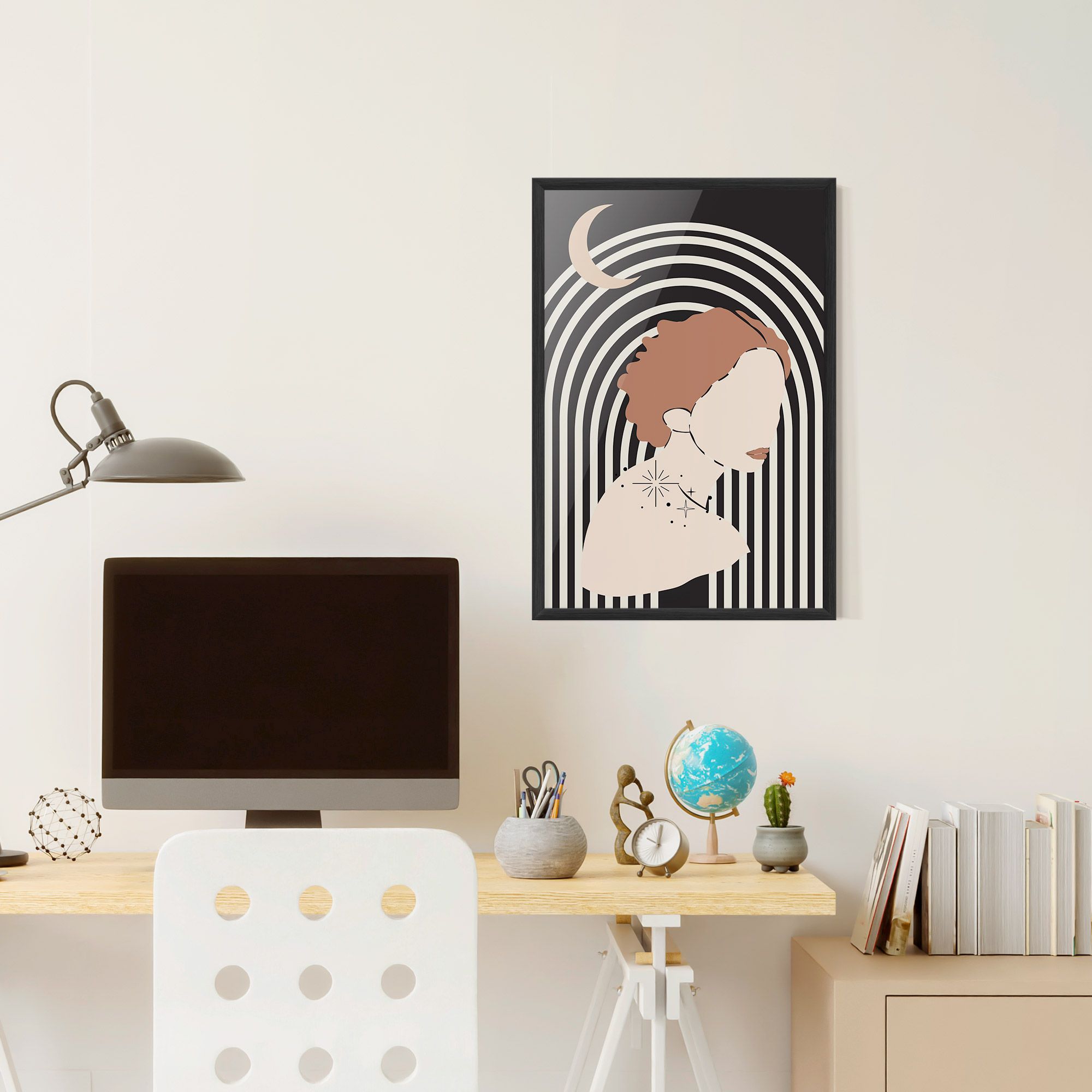 Woman Orange Lips mockup 6