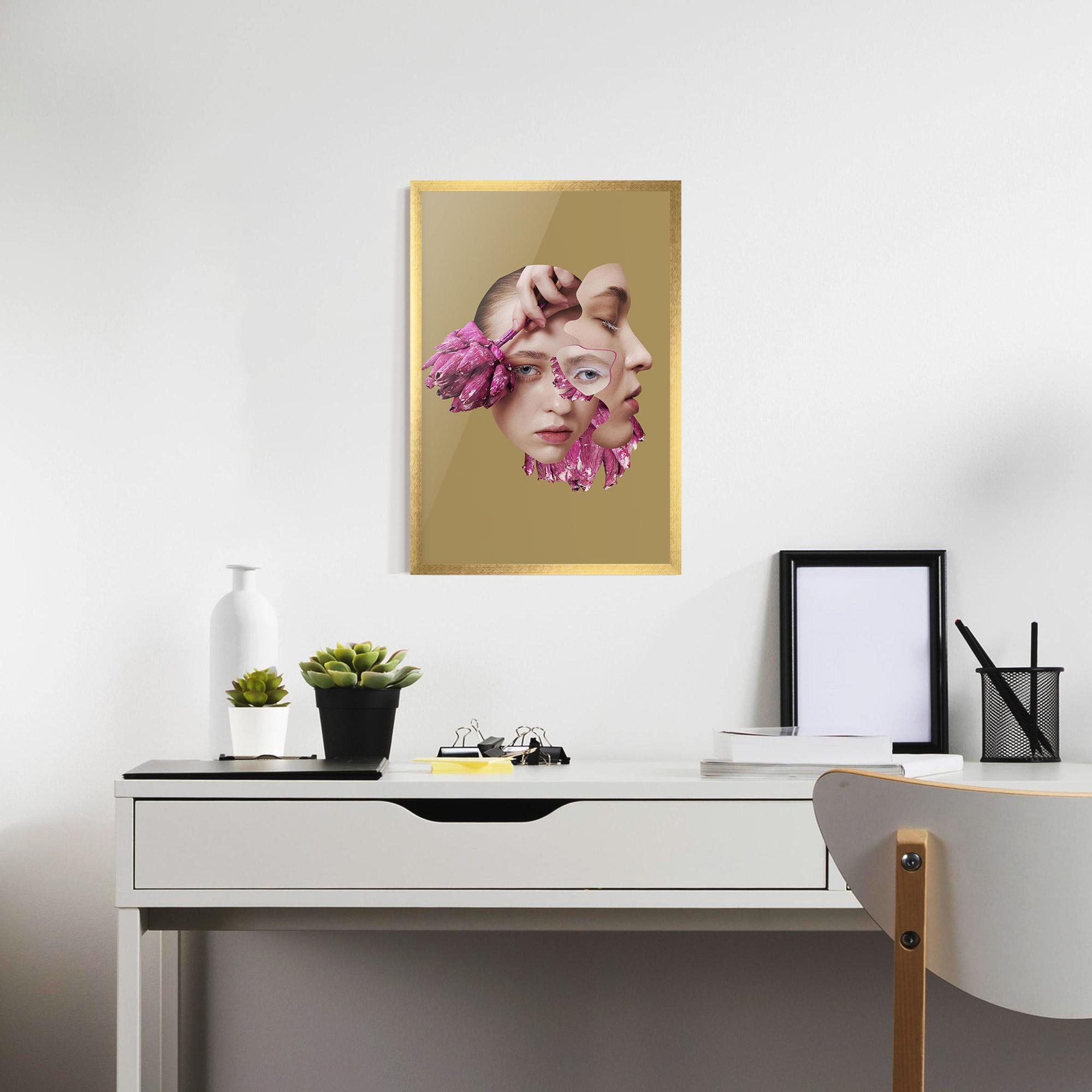 Рамкиран постер Abstract Combination Face mockup 7