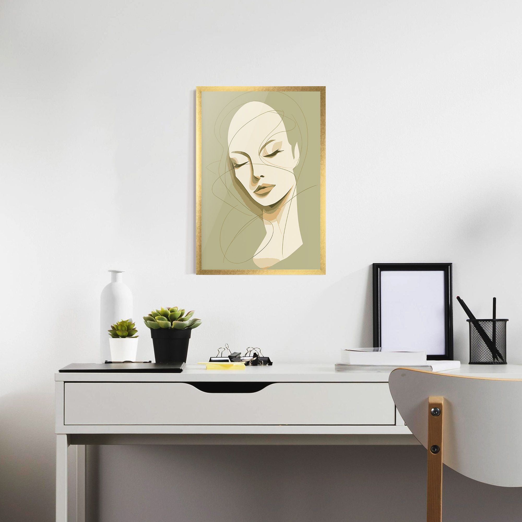 Cream Woman Head mockup 7