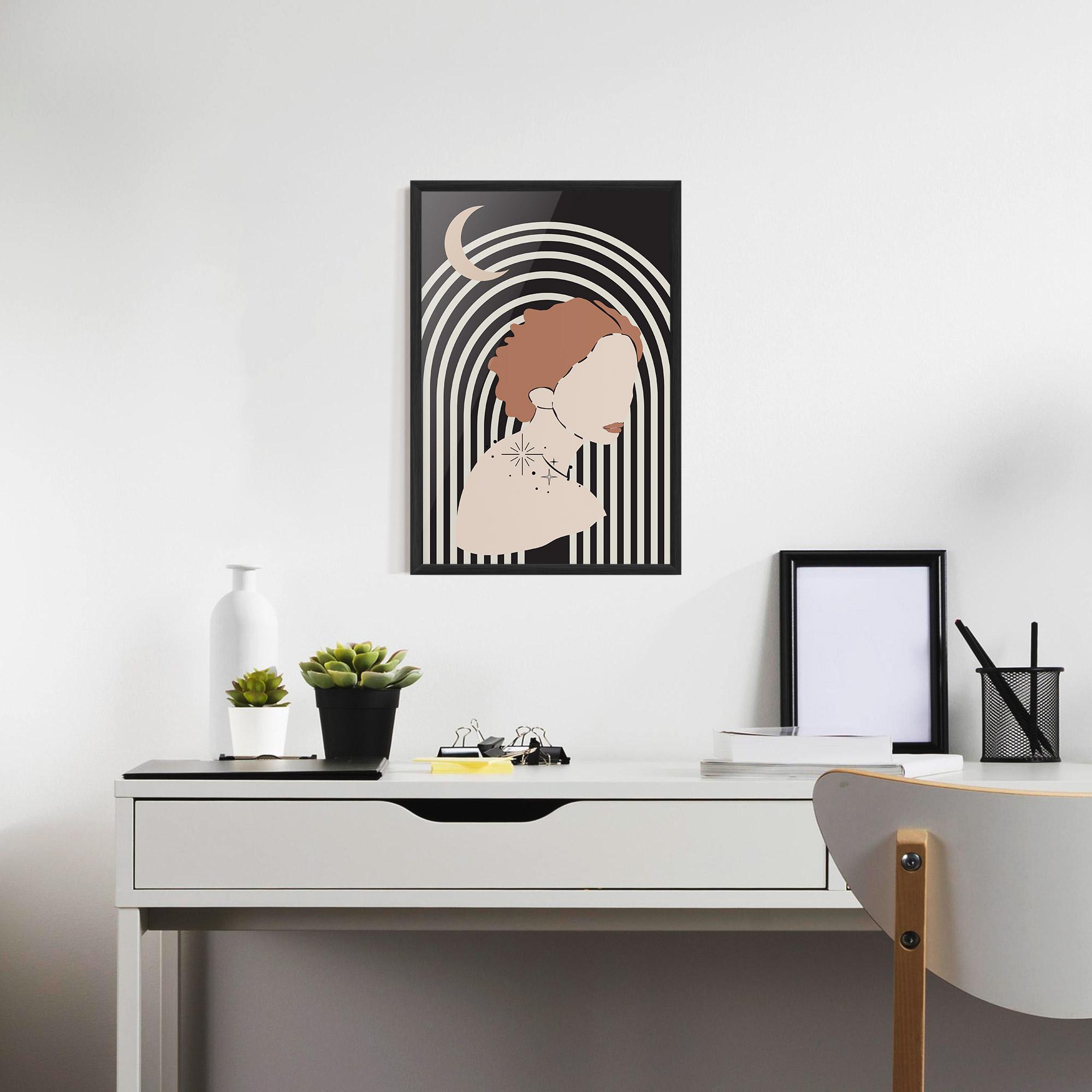 Рамкиран постер Woman Orange Lips mockup 7