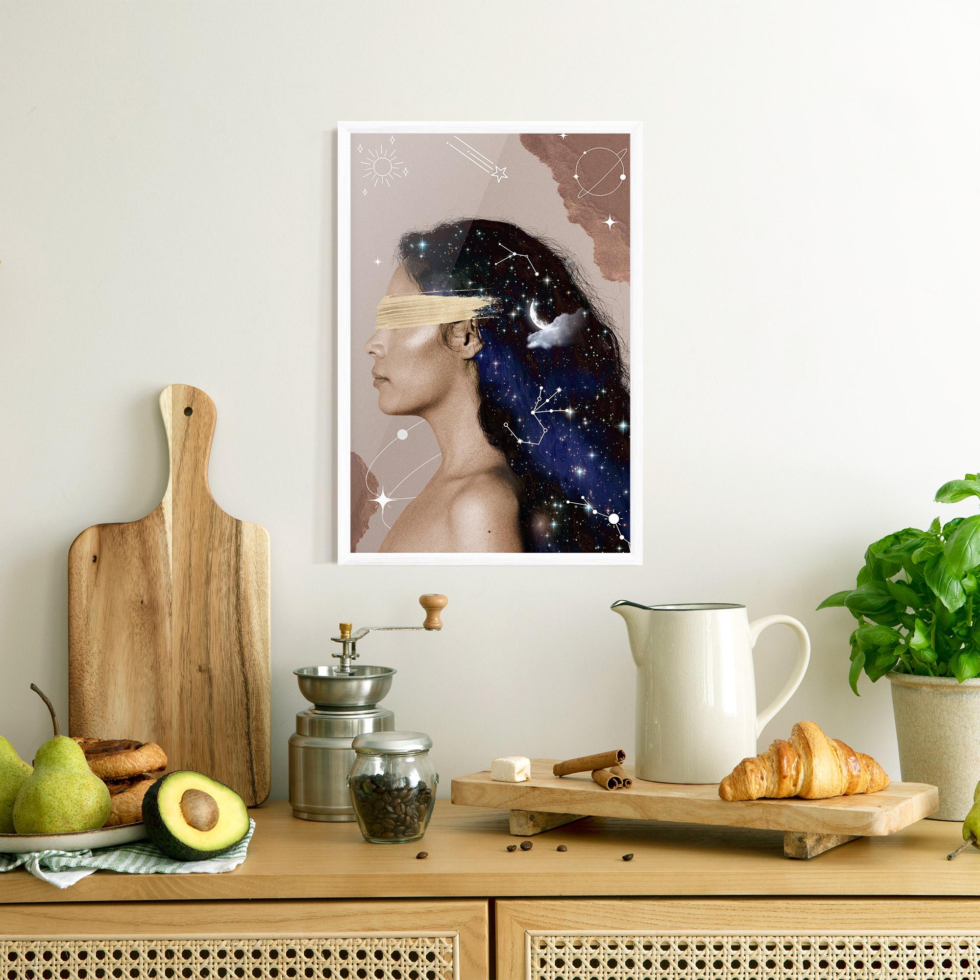 Рамкиран постер Galaxy Hair mockup 8