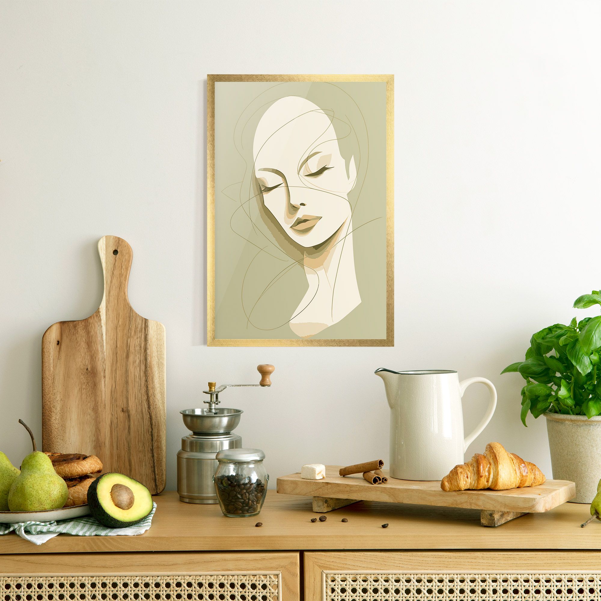 Cream Woman Head mockup 8