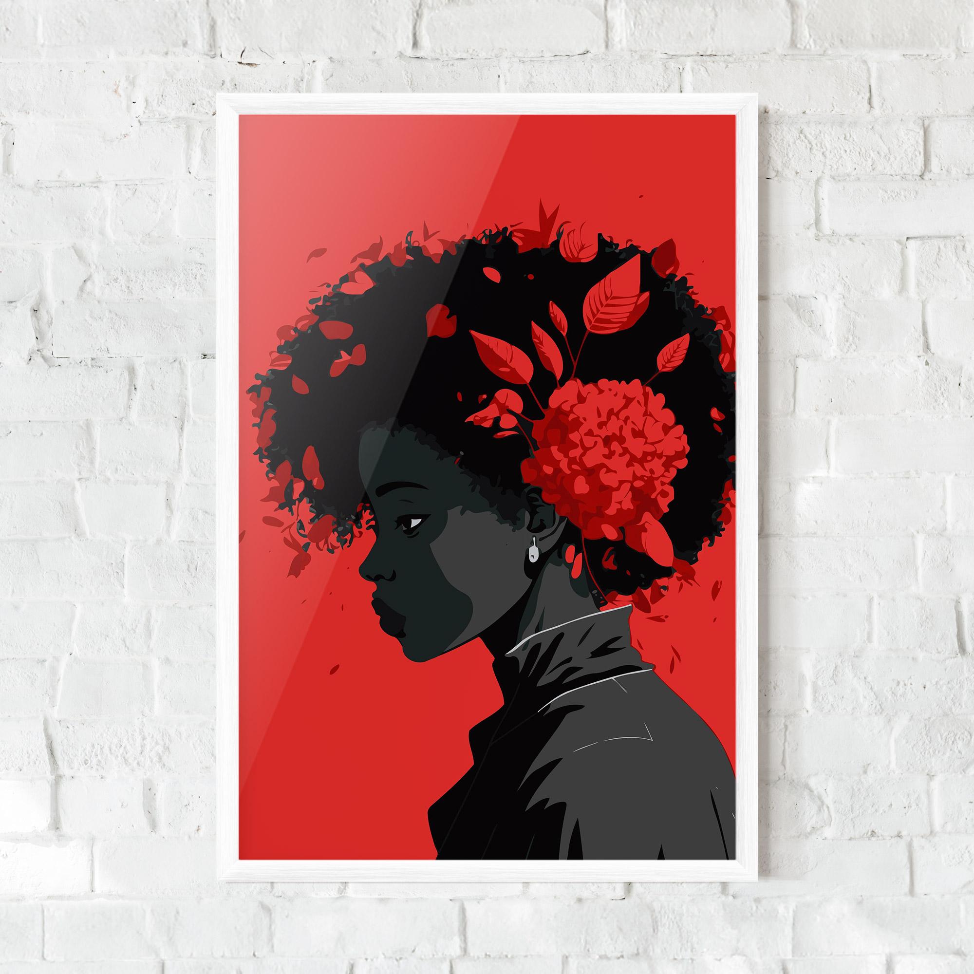 Рамкиран постер African Red Flower mockup 0