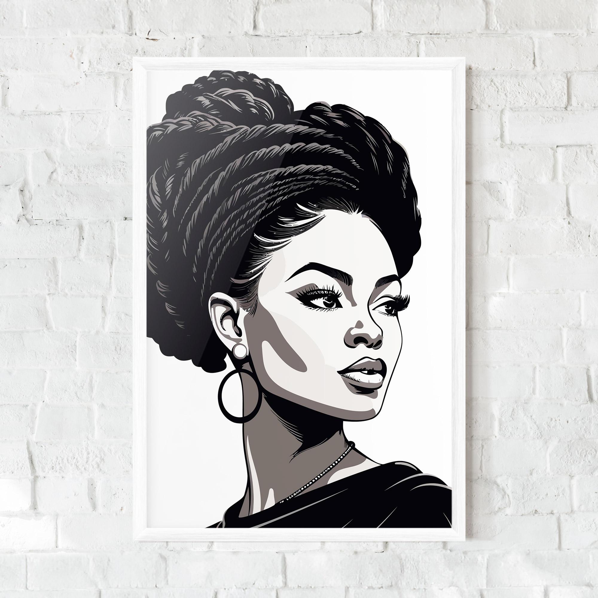 Рамкиран постер Brown Skin Woman mockup 0