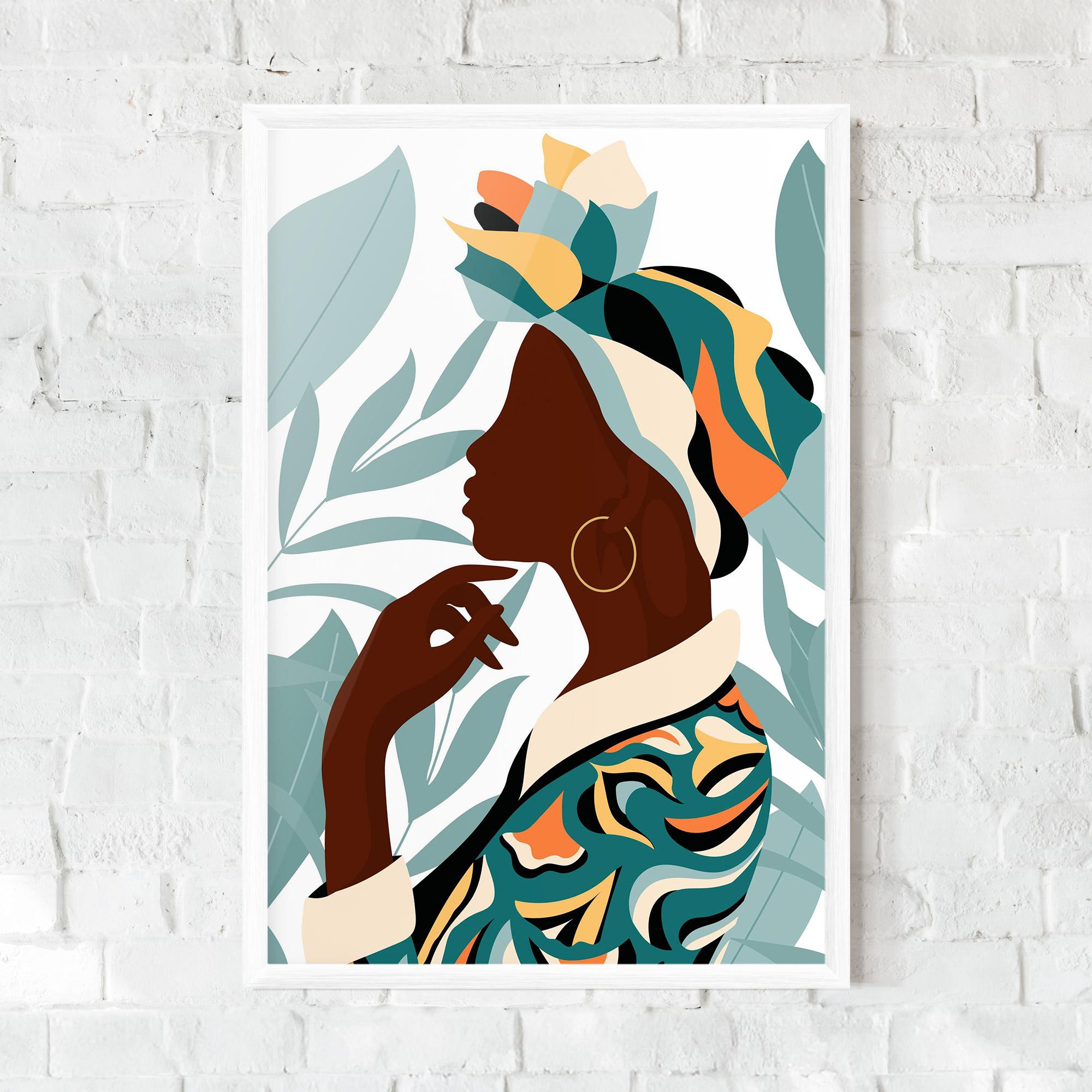 Рамкиран постер Gold African Earring mockup 0