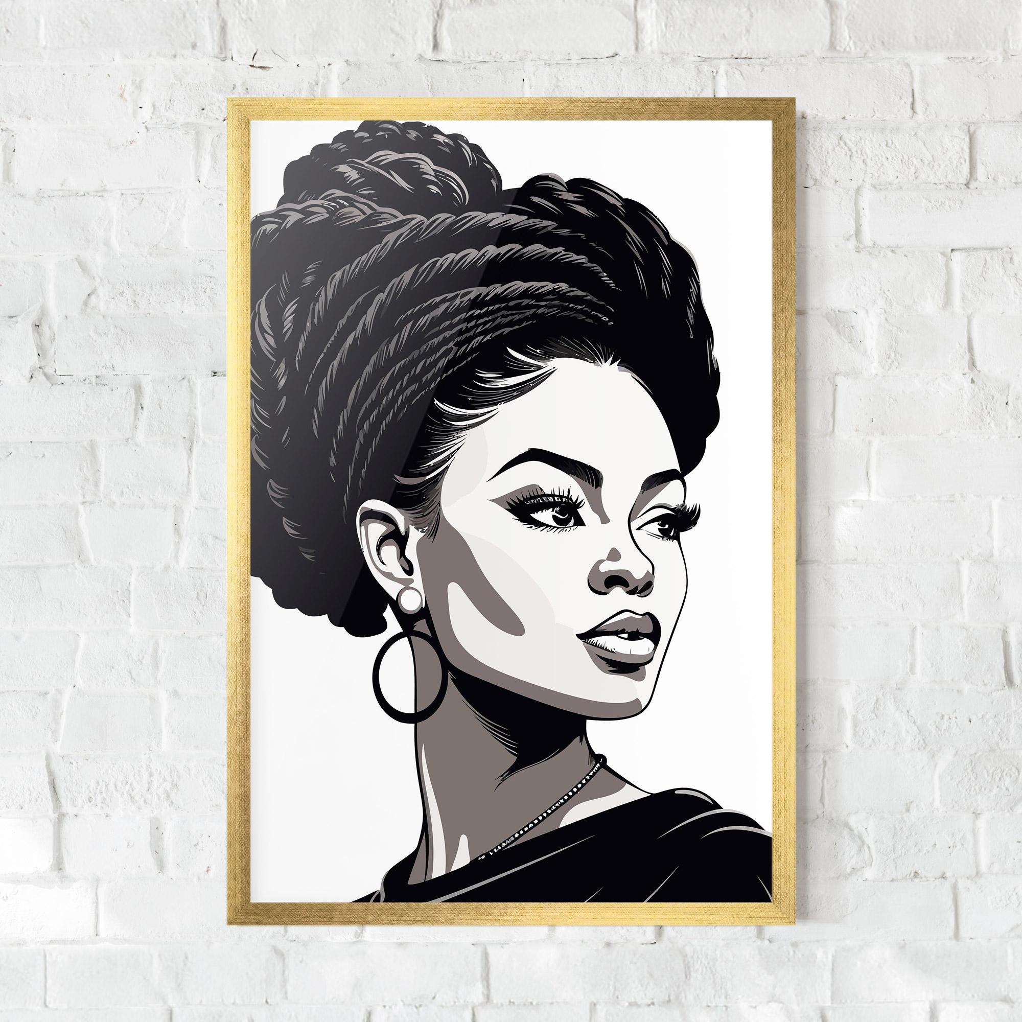 Рамкиран постер Brown Skin Woman mockup 0