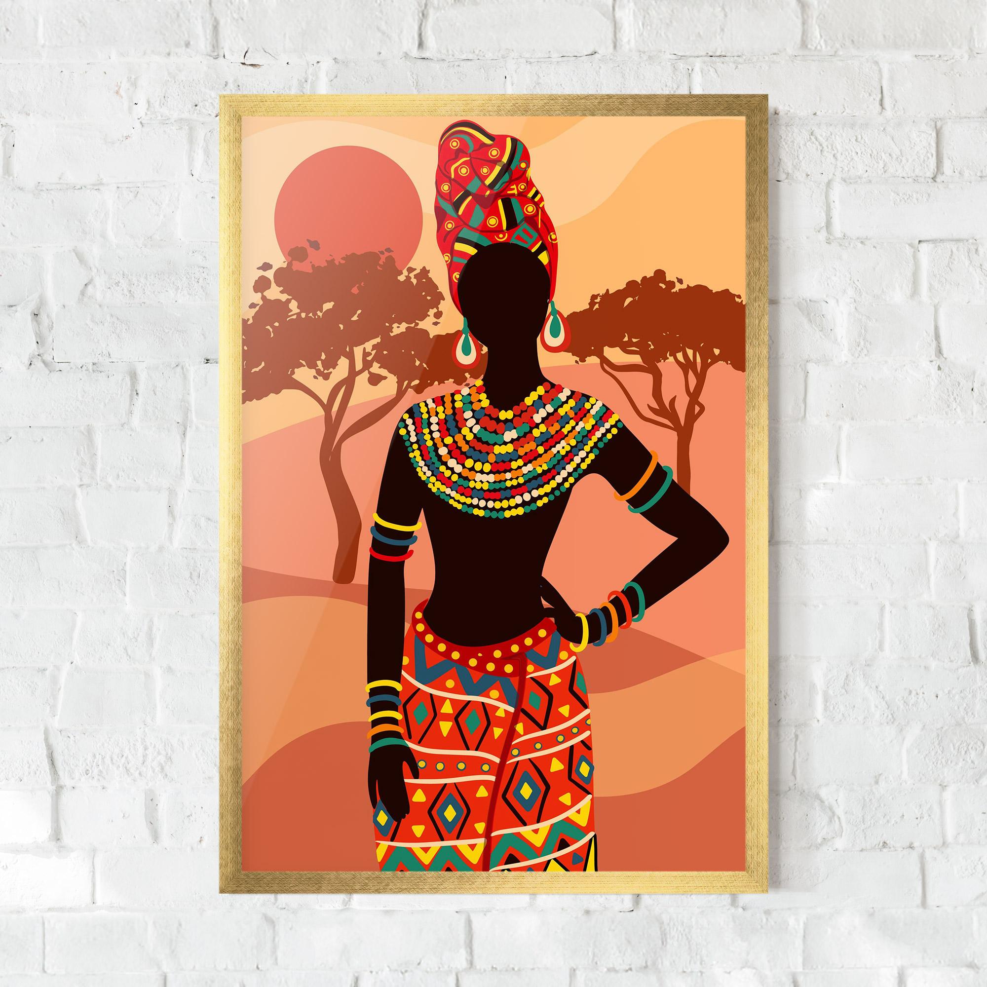 Рамкиран постер Ethnic African Color mockup 0